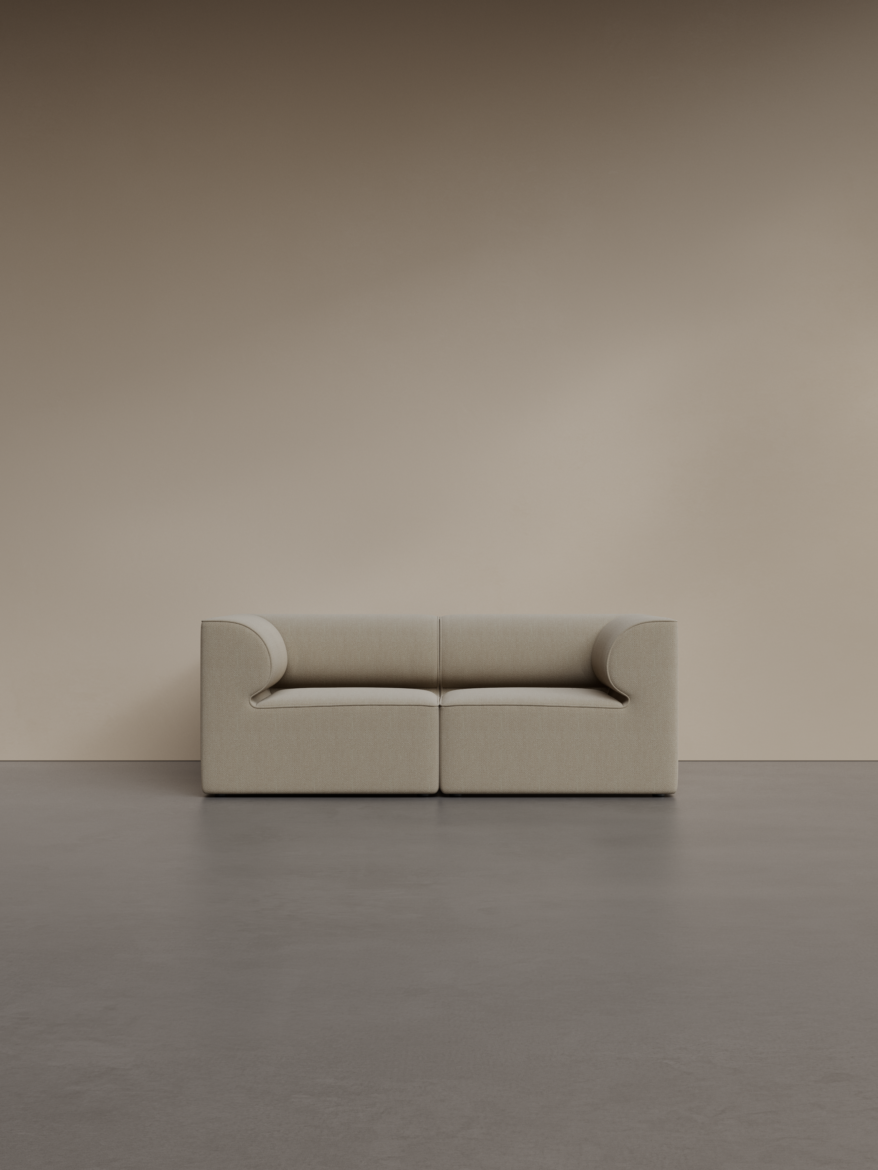 Sofa modułowa EAVE - moduł narożny prawostronny kremowy