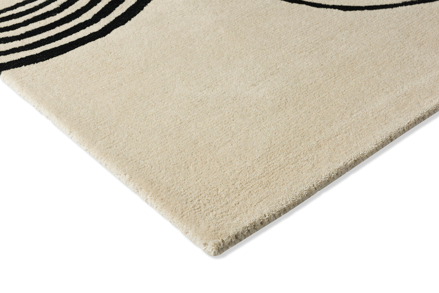 Dywan DECOR FLOW beżowy z czarnym wzorem