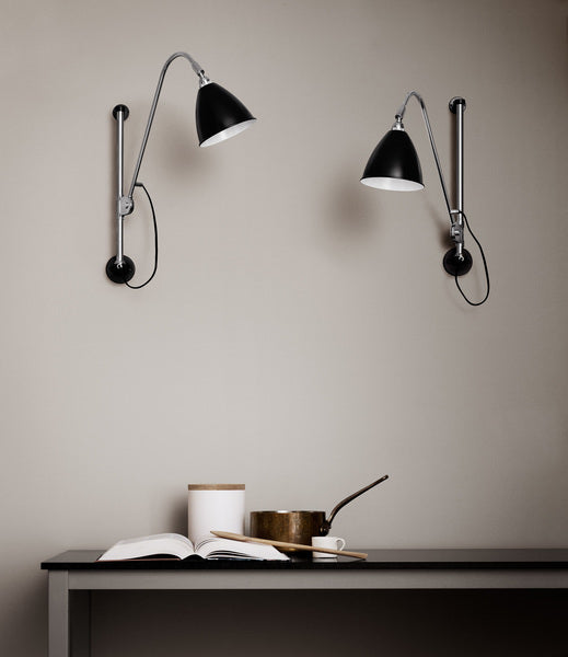 BESTLITE BL5 Wall Lamp in Brass with Cream Shade