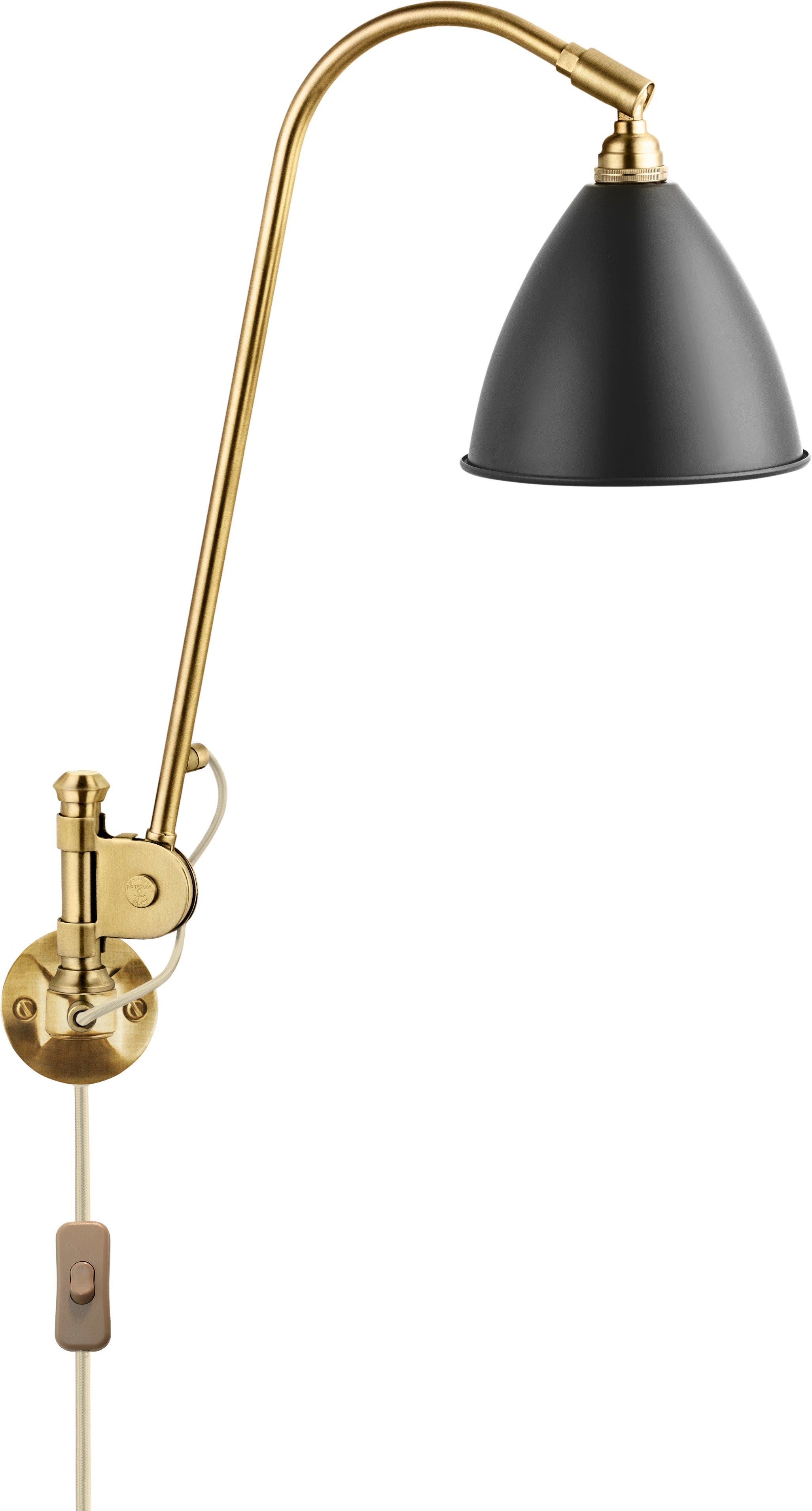 BESTLITE BL5 Wall Lamp in Brass with Black Shade