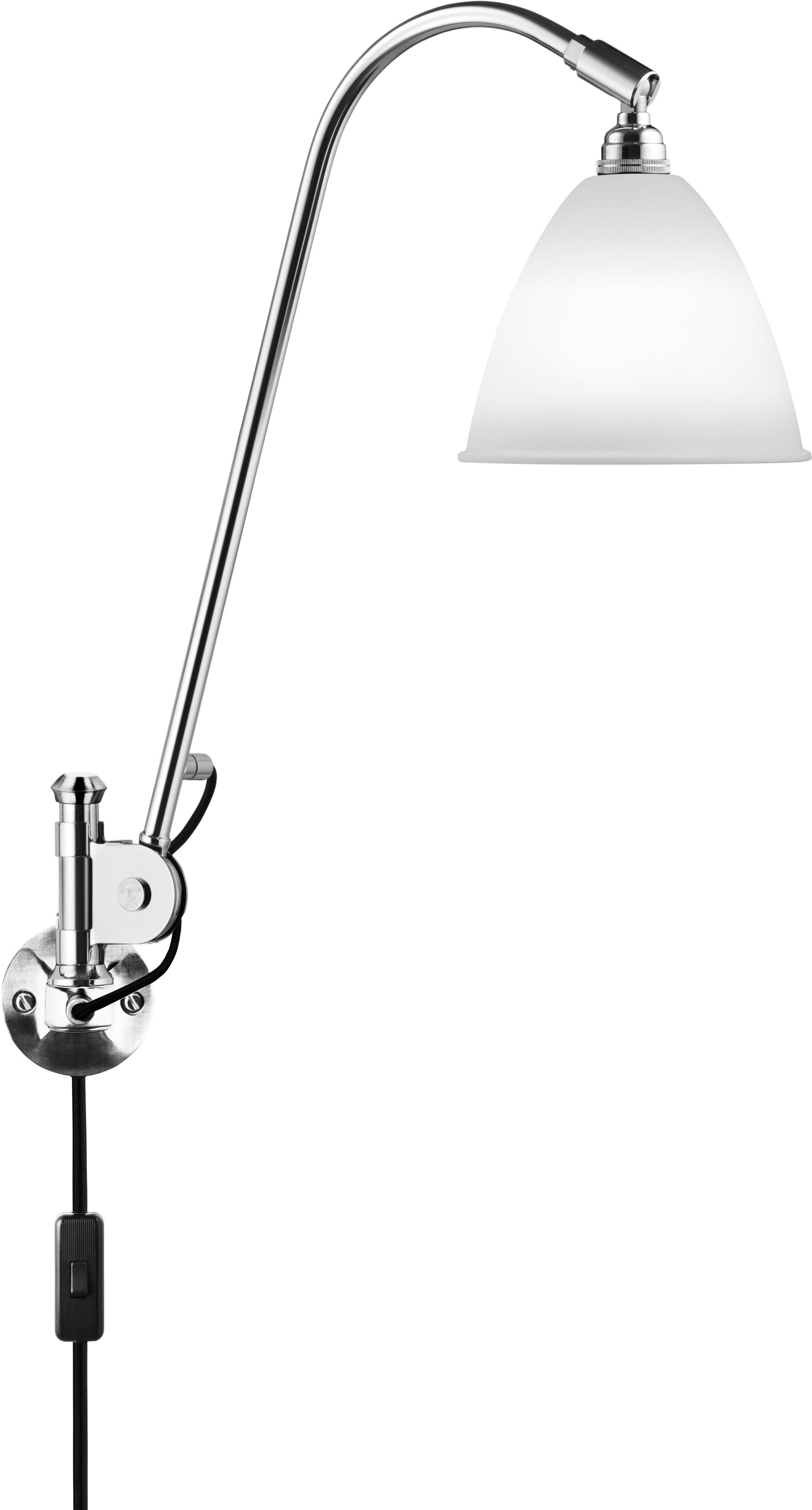 BESTLITE BL5 Wall Lamp in Chrome with Porcelain Shade