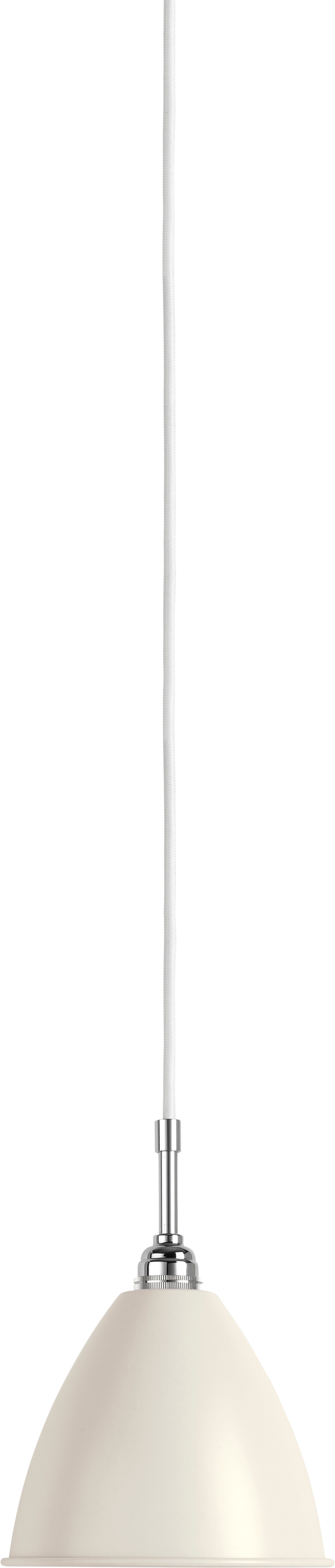 Lampa wisząca BESTLITE BL9 chrom z kremowym kloszem