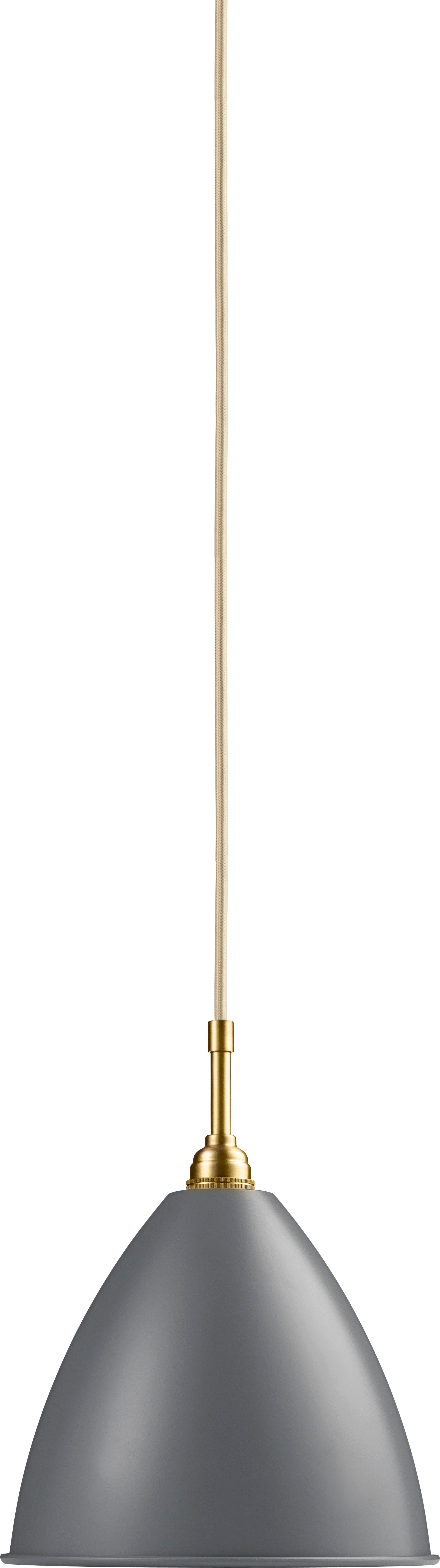 Lampa wisząca BESTLITE BL9 mosiądz z szarym kloszem