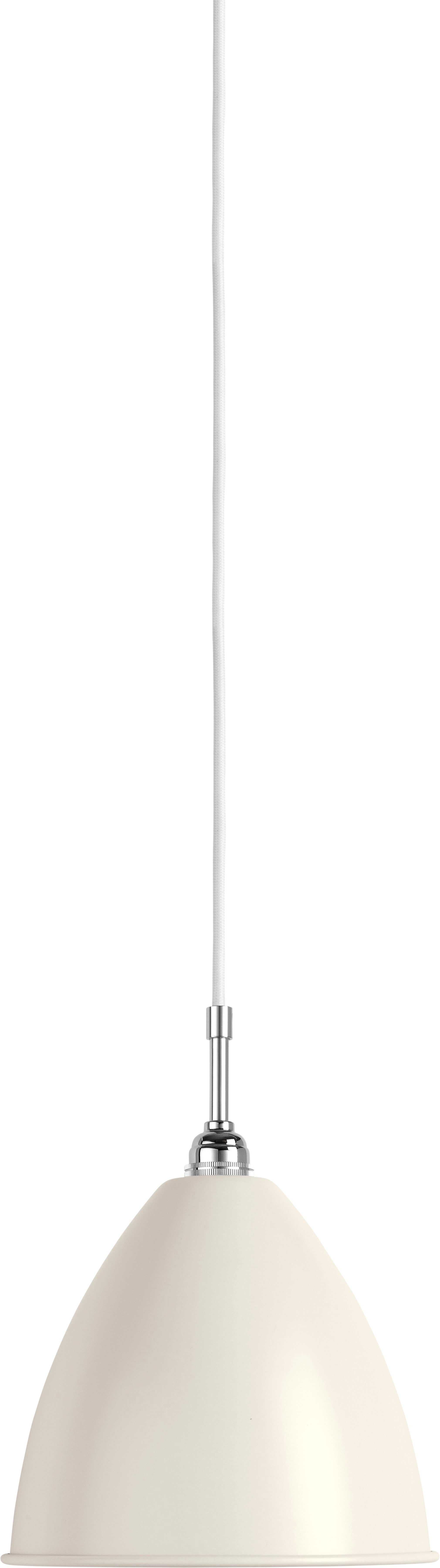 Lampa wisząca BESTLITE BL9 chrom z kremowym kloszem