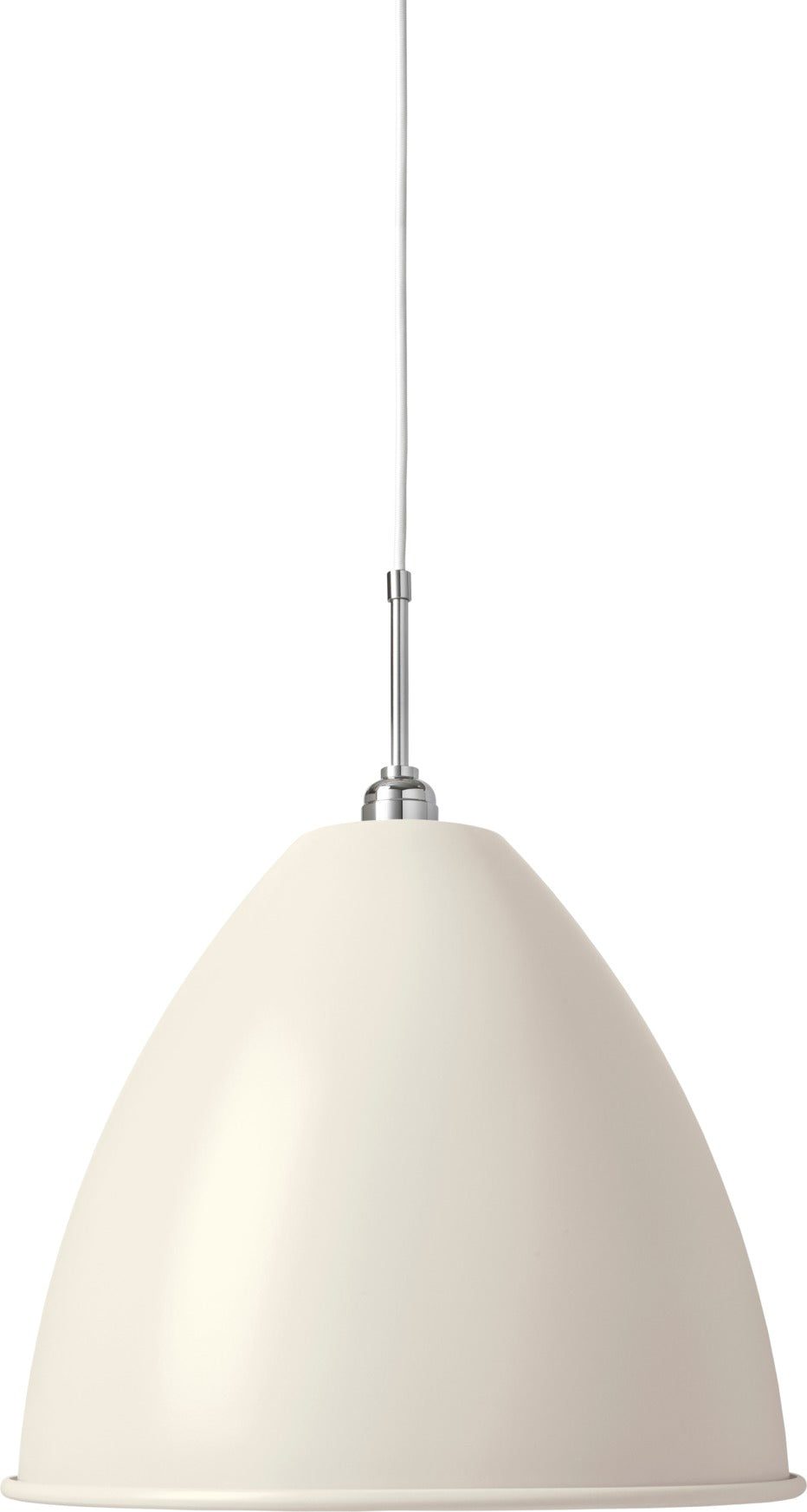 Lampa wisząca BESTLITE BL9 chrom z kremowym kloszem