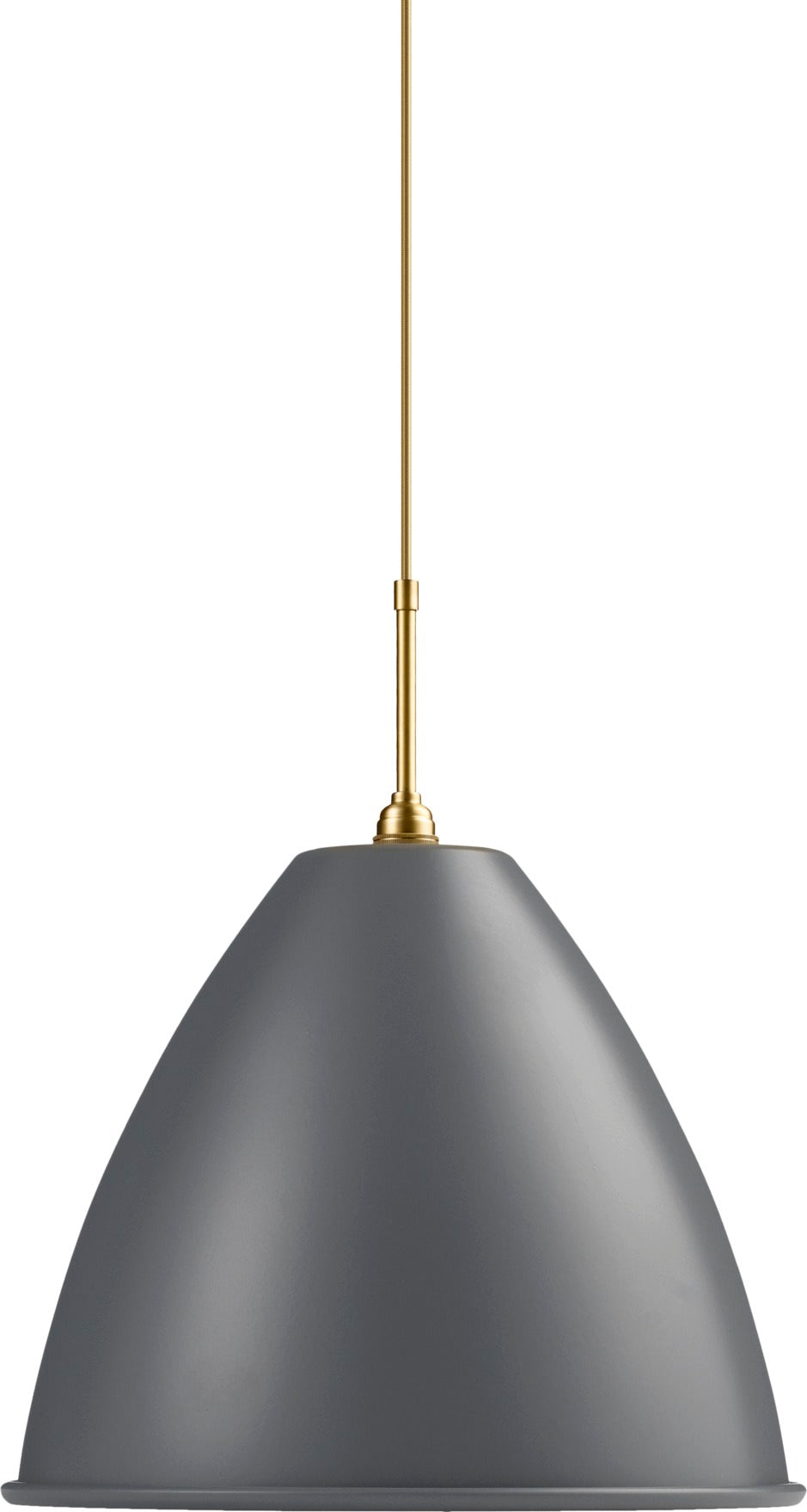 Lampa wisząca BESTLITE BL9 mosiądz z szarym kloszem