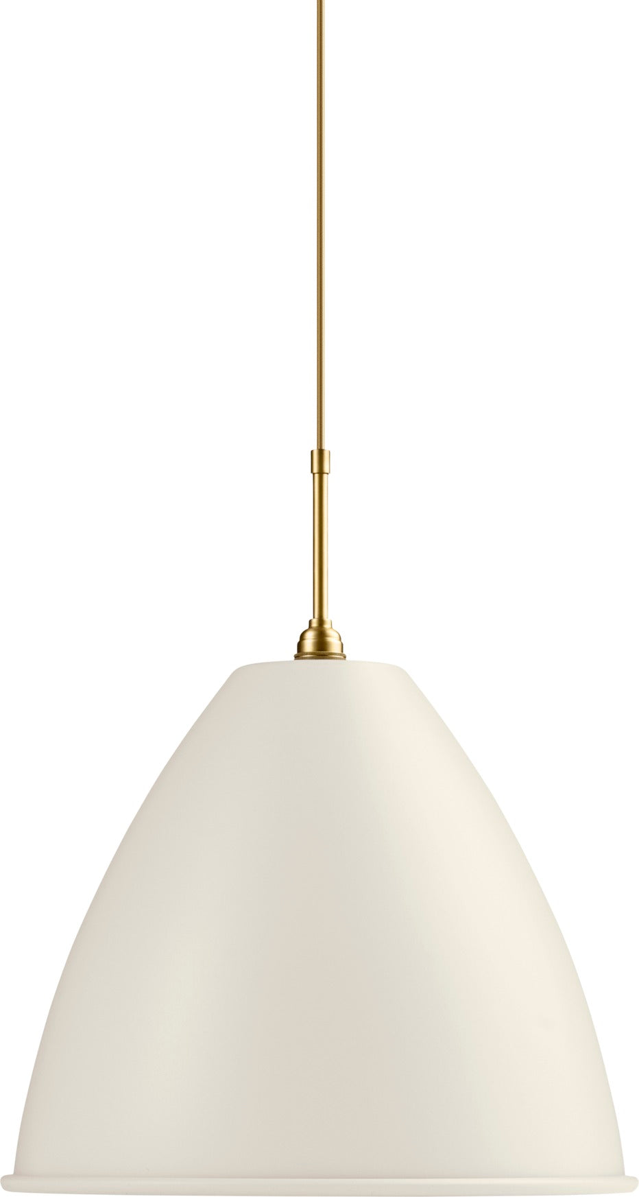 Lampa wisząca BESTLITE BL9 mosiądz z kremowym kloszem