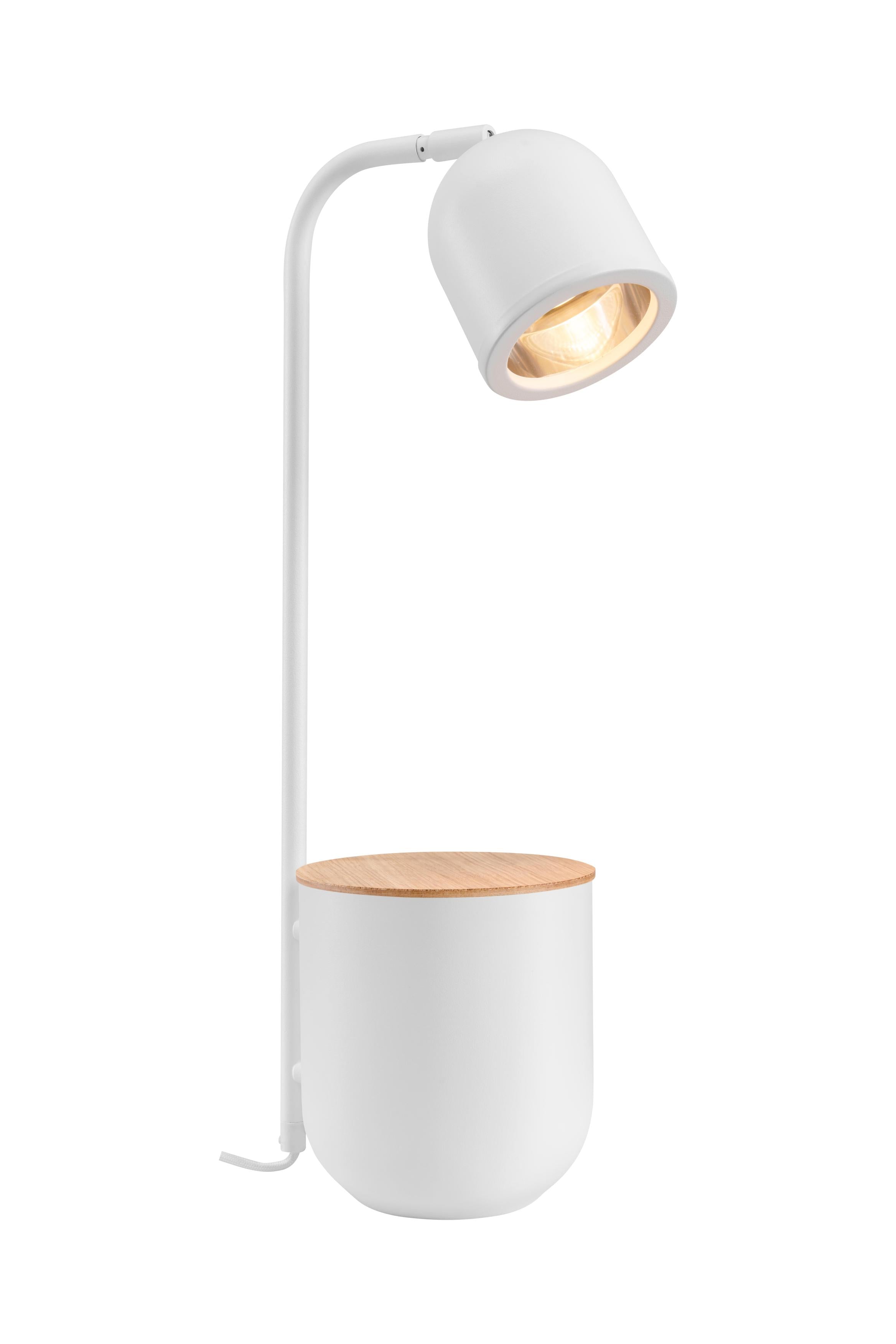 Schreibtischlampe BOTANICA WOOD weiß