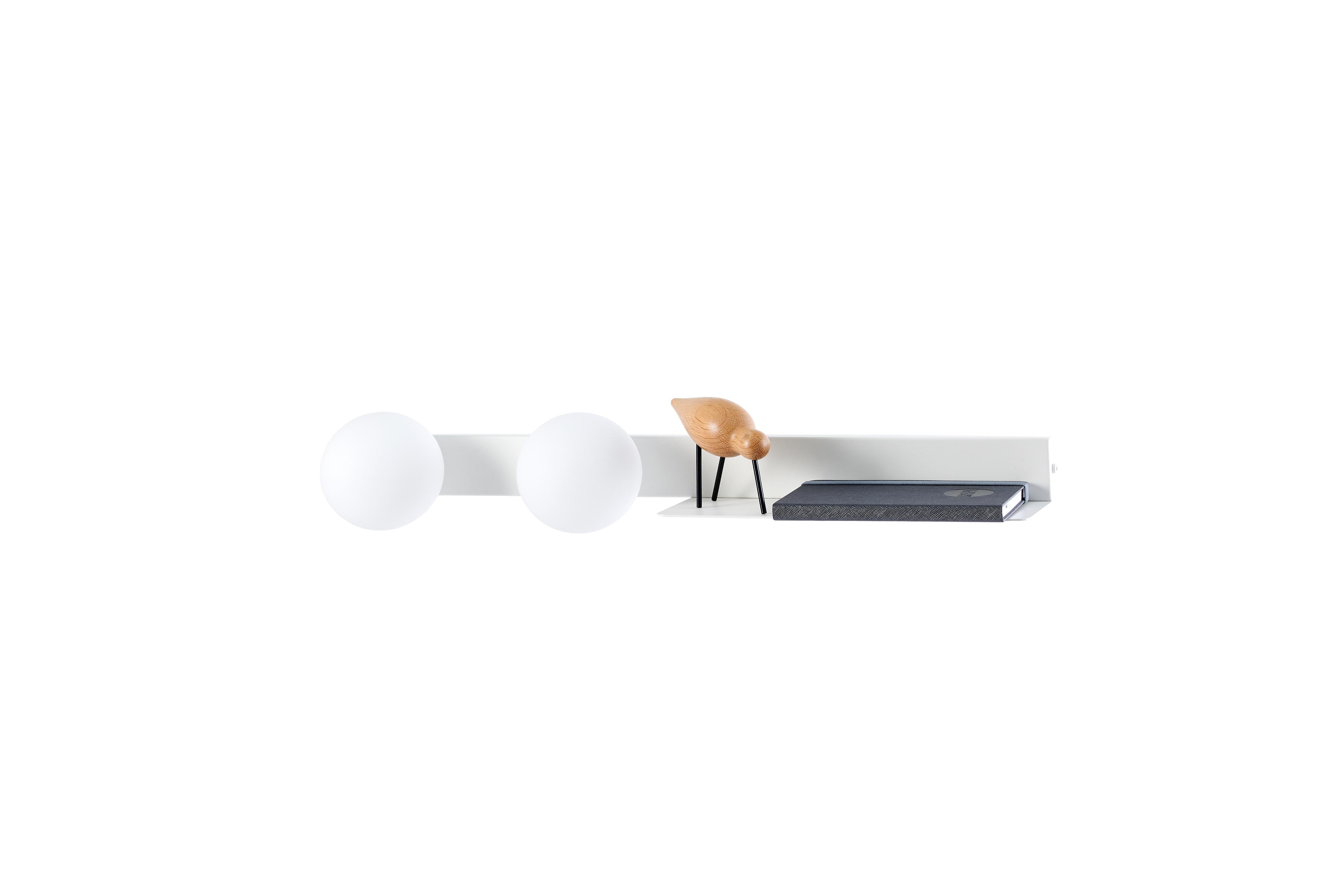 Wandleuchte mit Regal BOTANICA DECO weiß