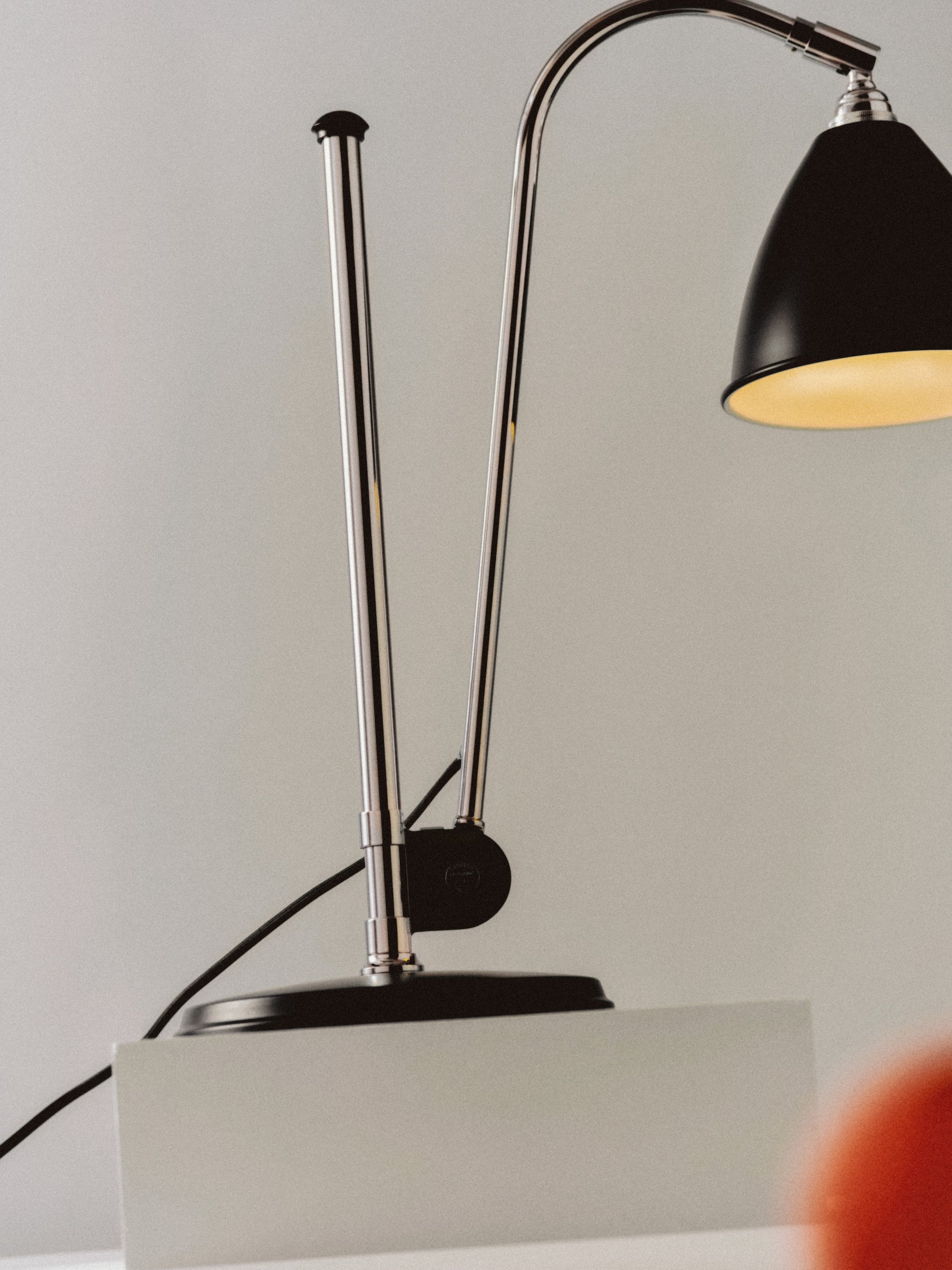 BESTLITE BL1 brass table lamp with white shade
