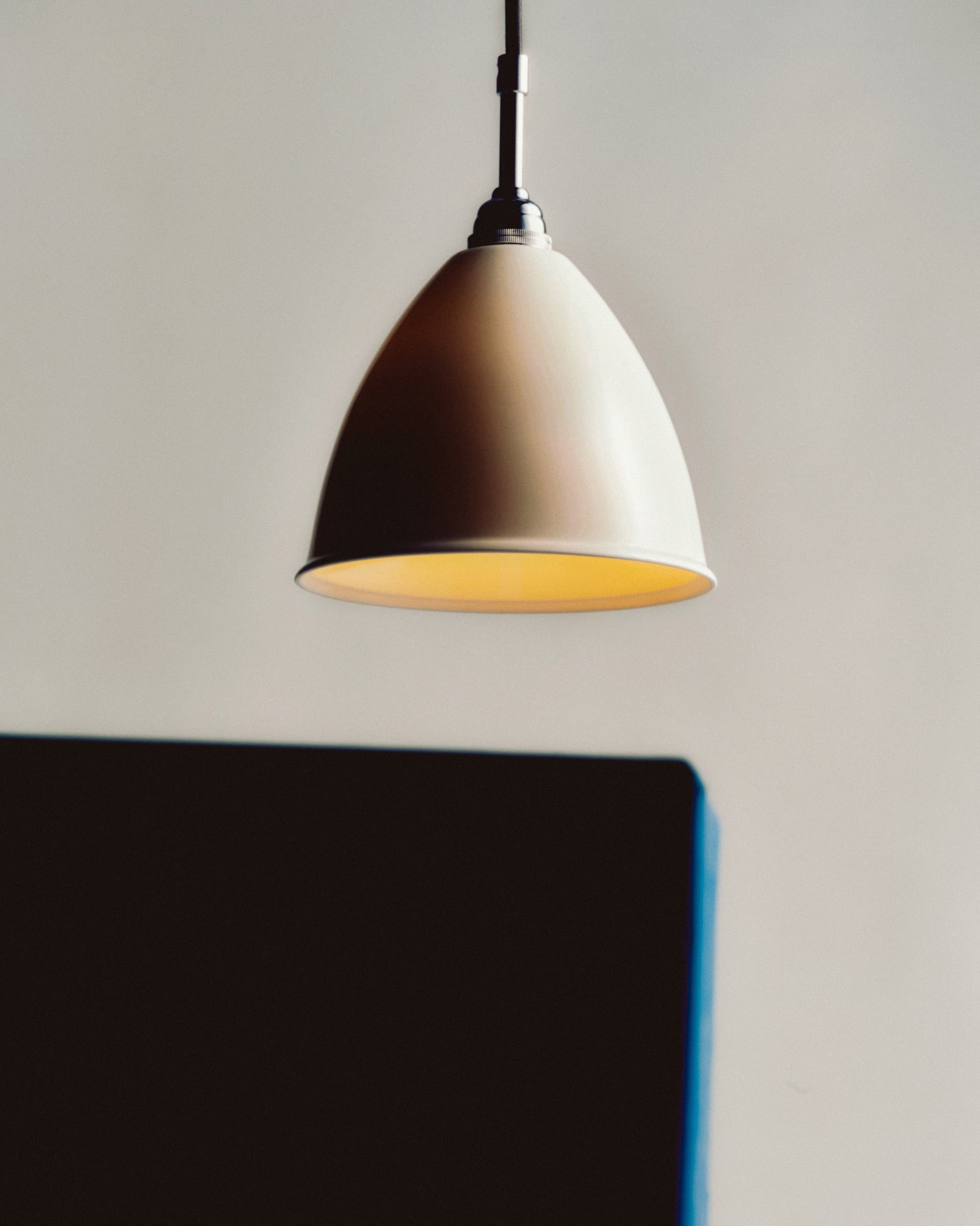 BESTLITE BL9 Brass Pendant Lamp with Cream Shade