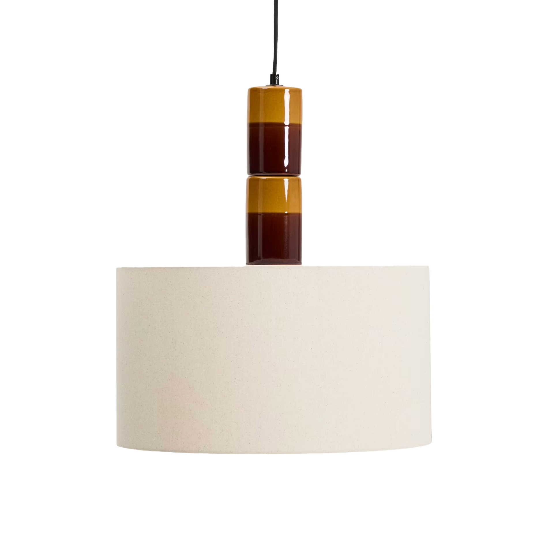 Lampa wisząca MAVRAN brązowy z musztardowym