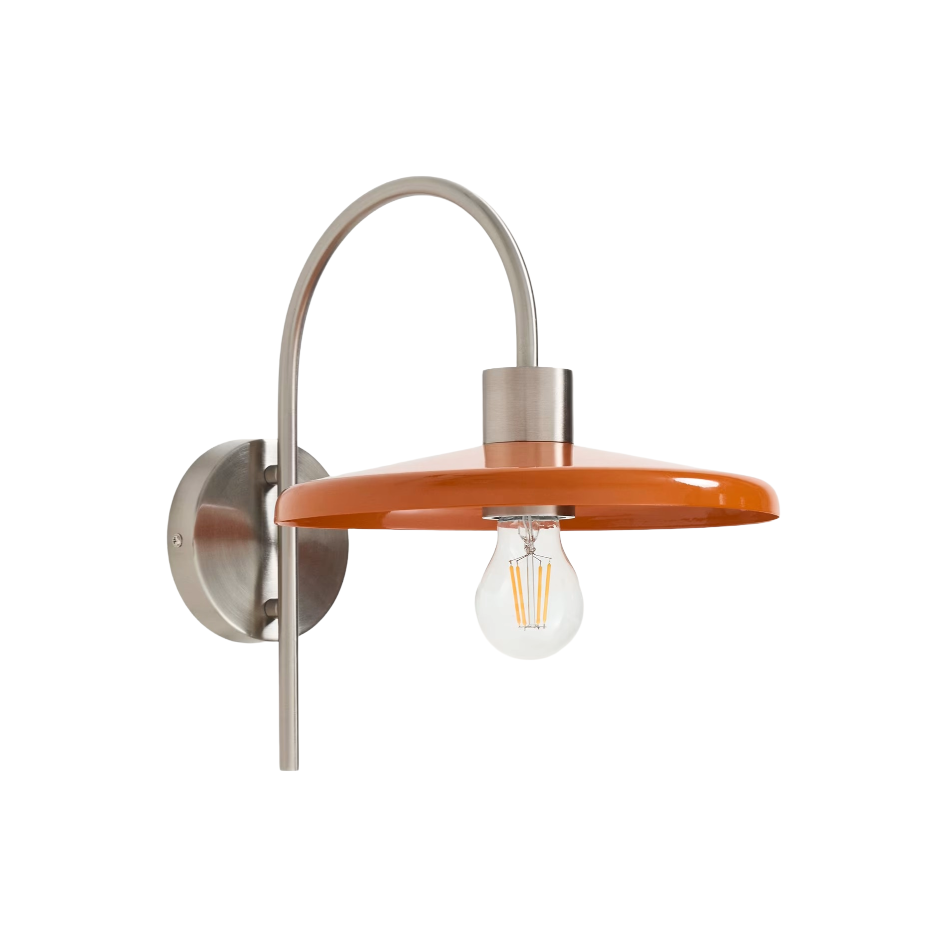 Lampa ścienna NUVIRA pomarańczowy ze srebrnym