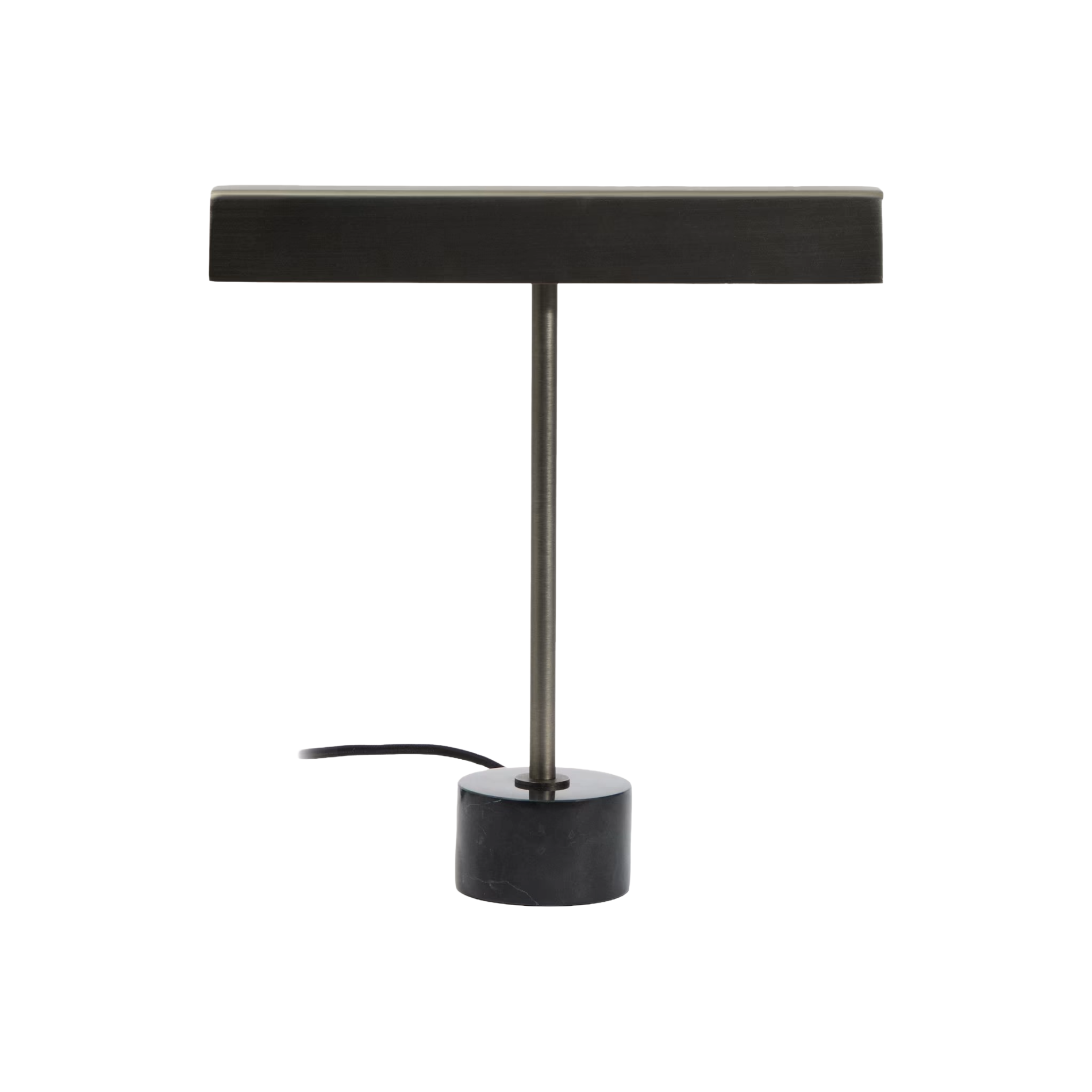 LYNOR black table lamp with black marble base