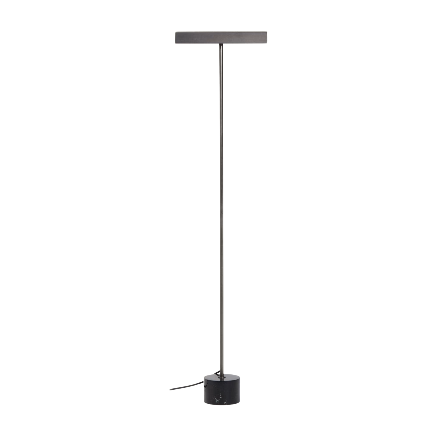 LYNOR black floor lamp with black marble base