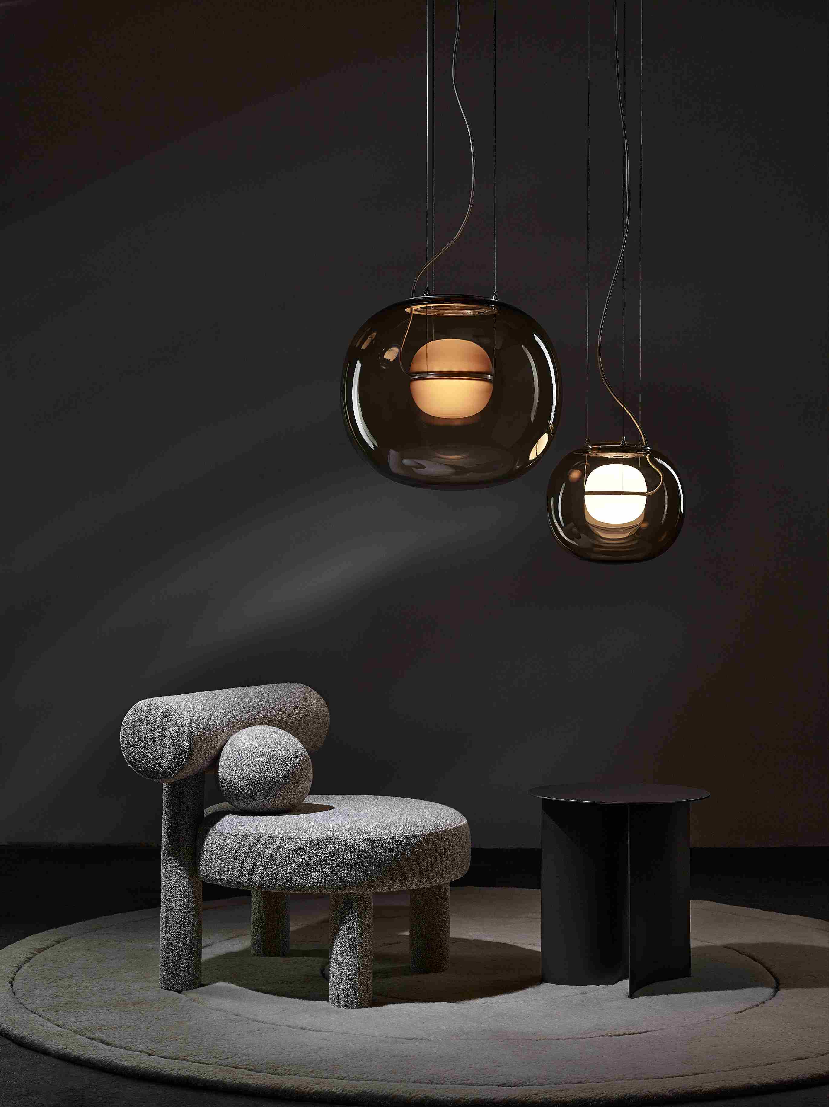 Big one inflatable glass hanging lamp