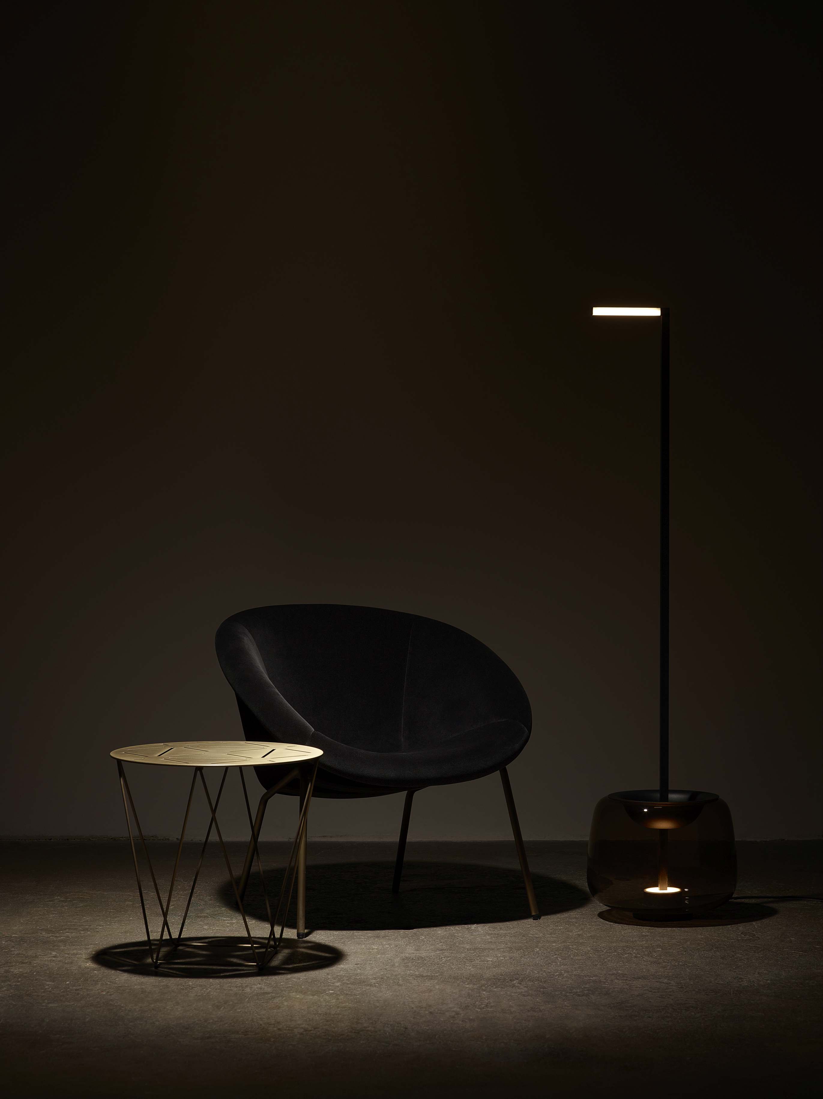 Lampa podłogowa DOUBLE błyszczące szkło