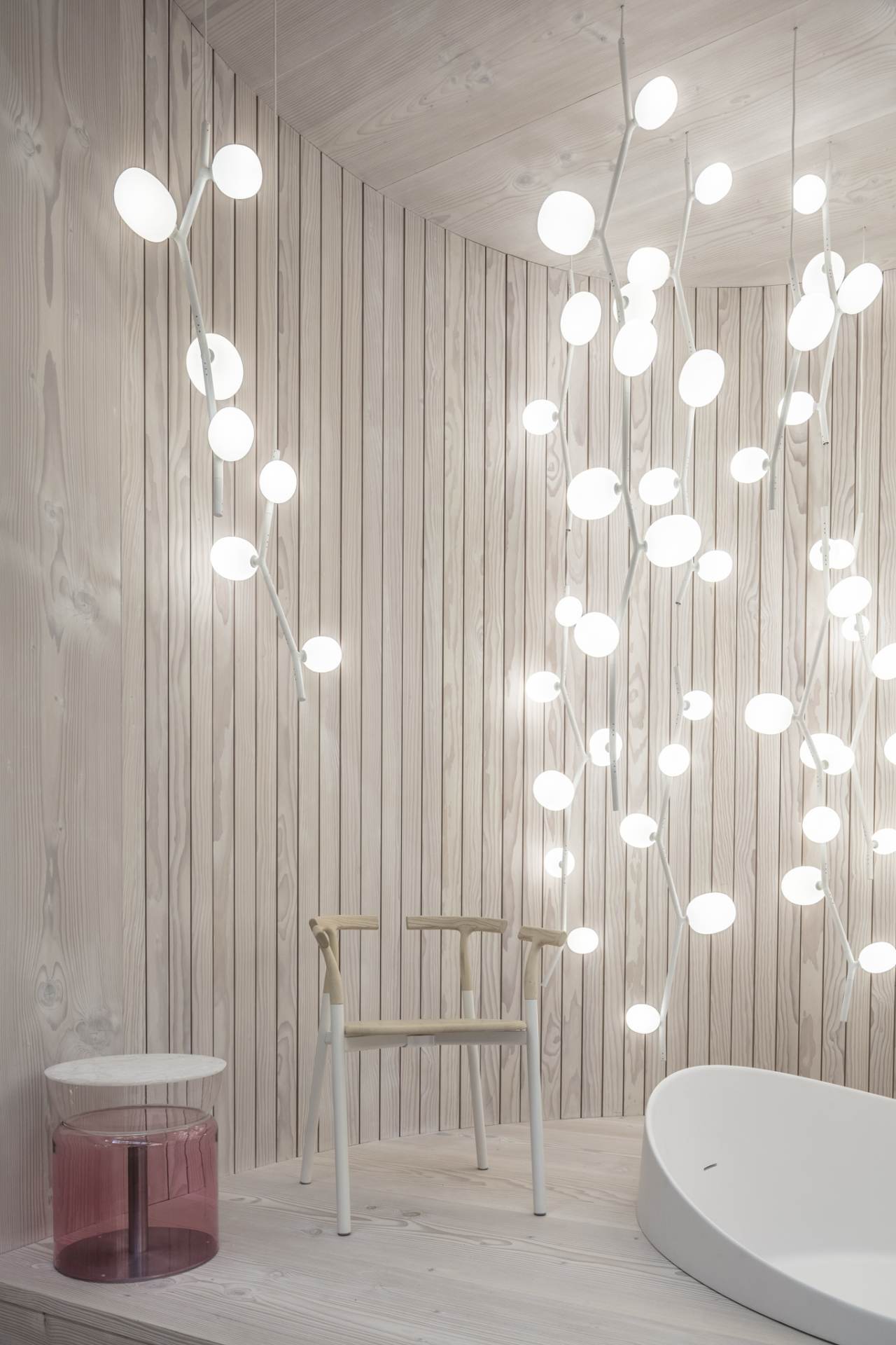 Lampa wisząca IVY - VERTICAL szkło matowe