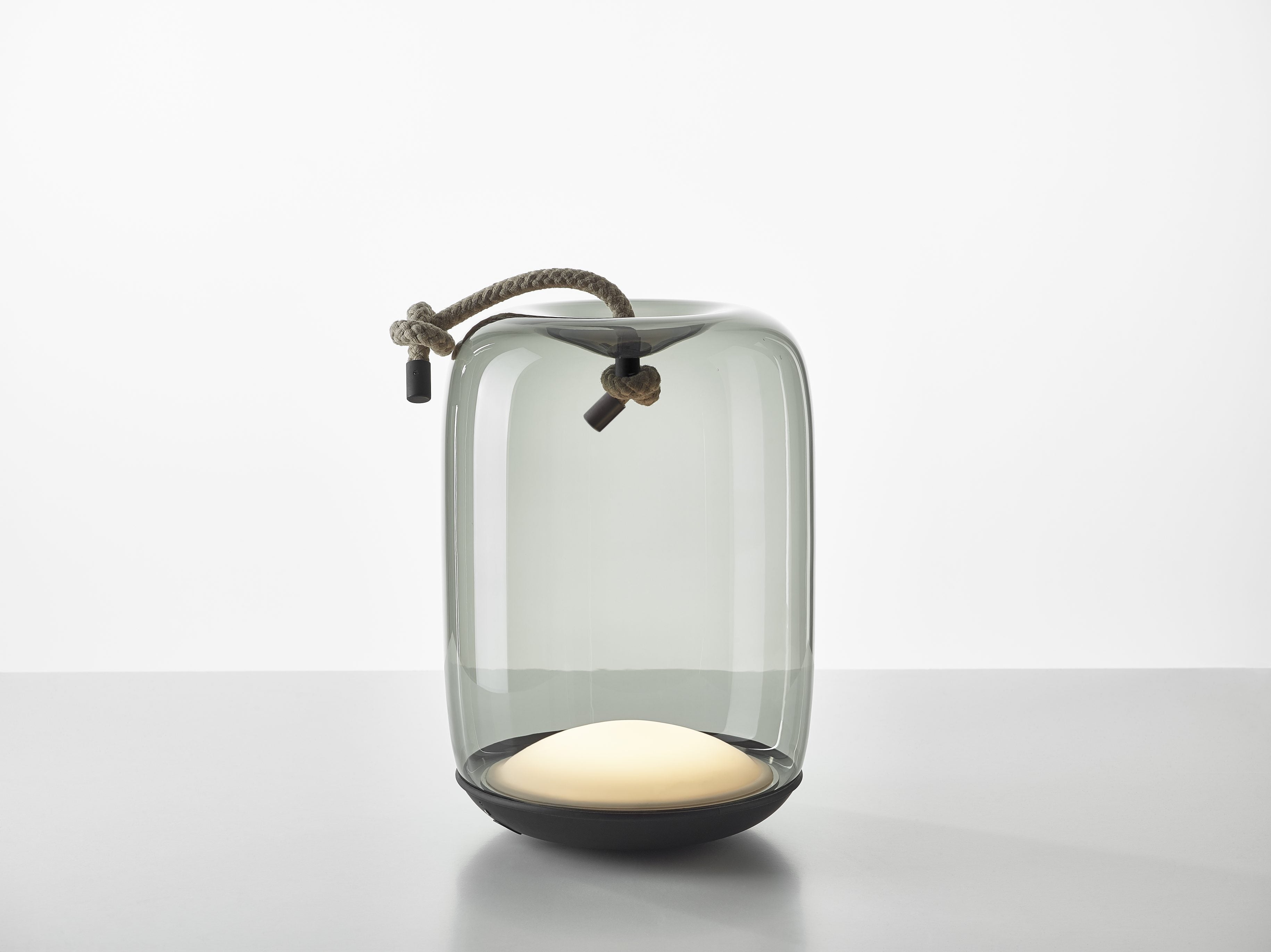 Lampa przenośna KNOT BATTERY - CILINDRO szklana