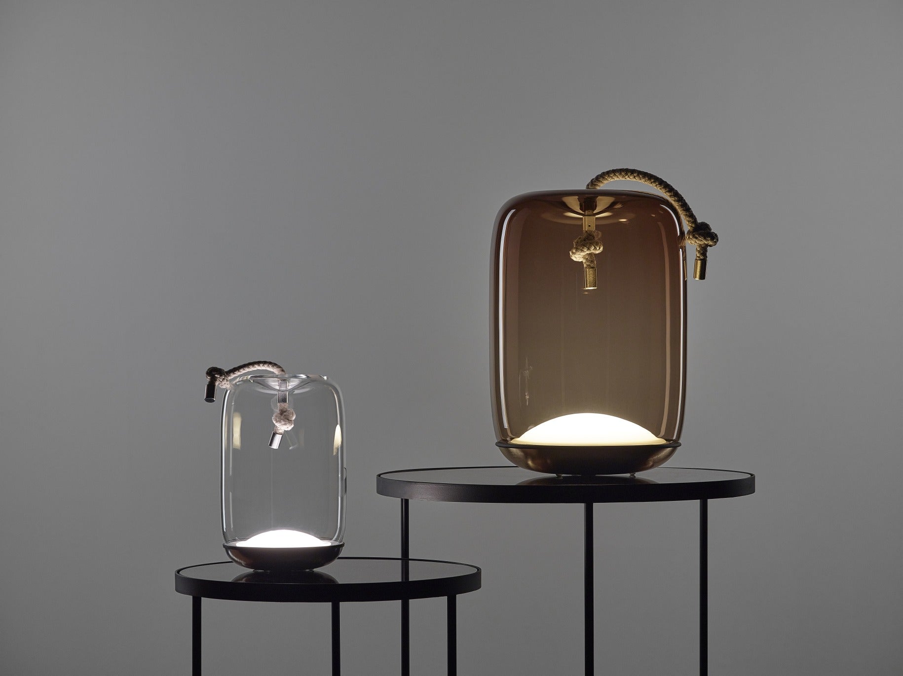 Knotenbatterie tragbare Lampe - Cilindro -Glas