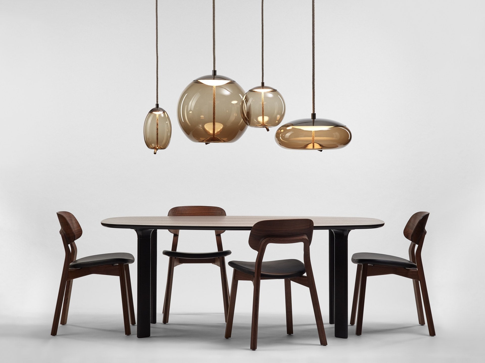 Lampa wisząca KNOT - UOVO szklana
