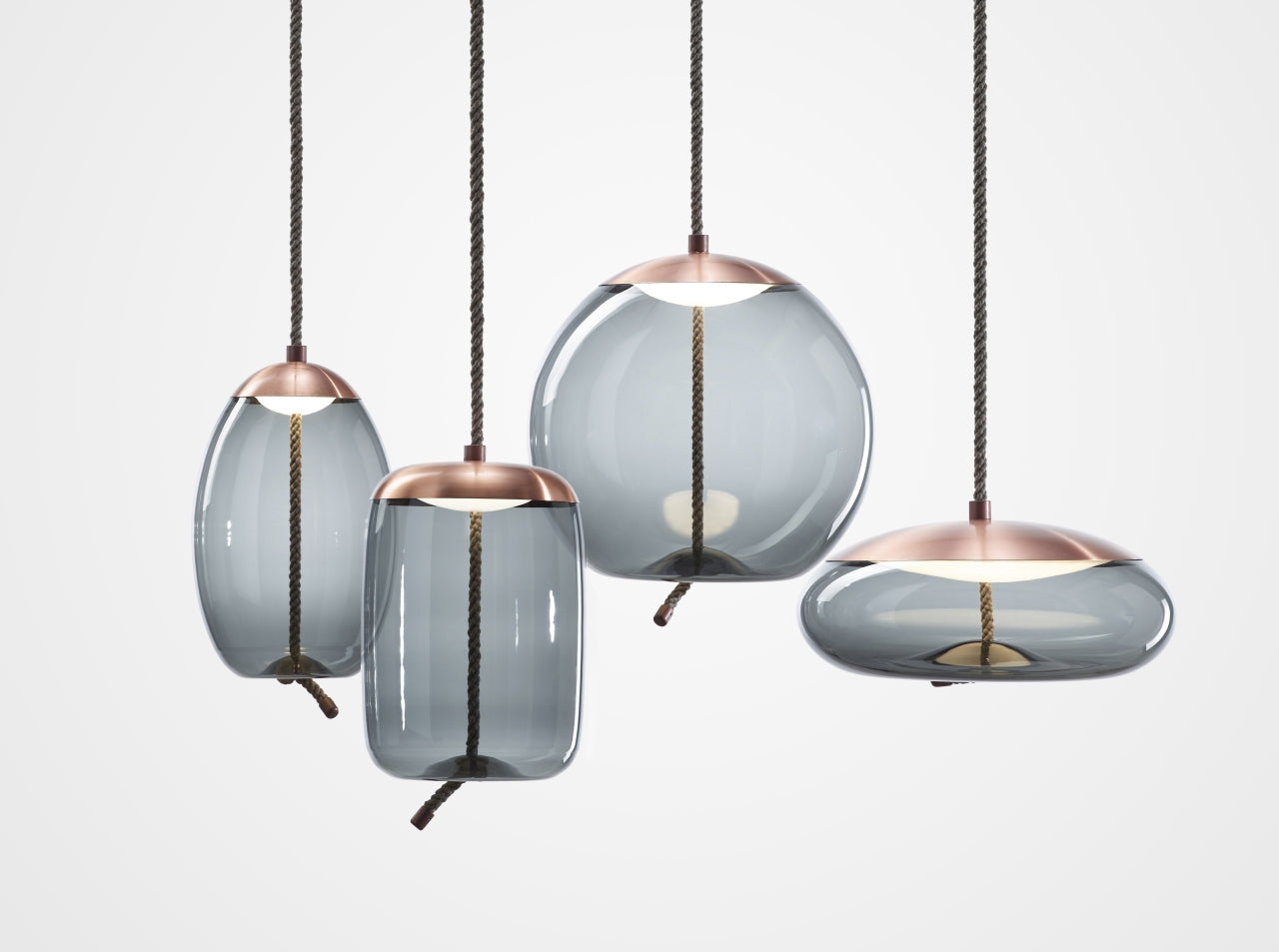 Lampa wisząca KNOT - UOVO szklana