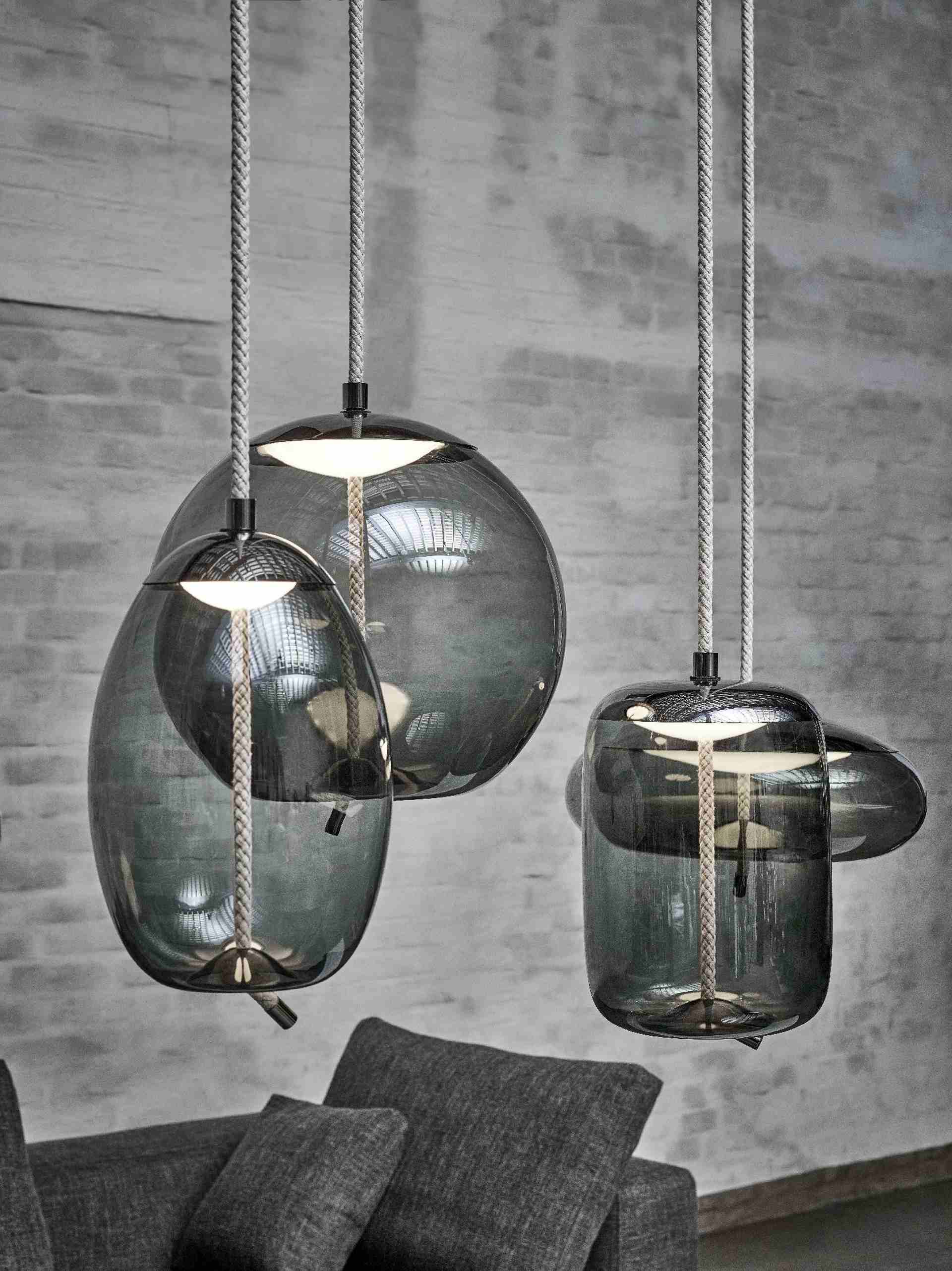 Lampa wisząca KNOT - UOVO szklana