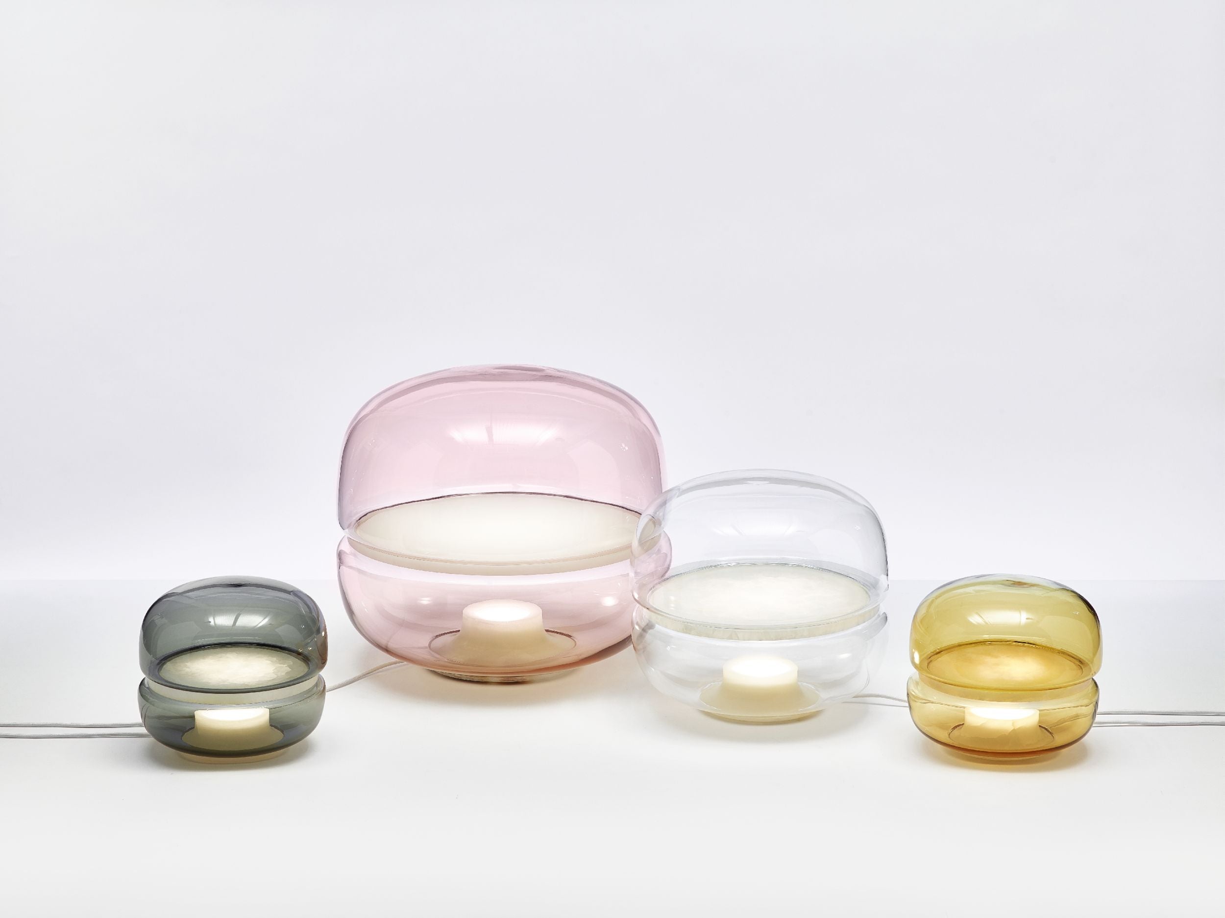 Lampa stołowa MACARON L dmuchane szkło z onyksem