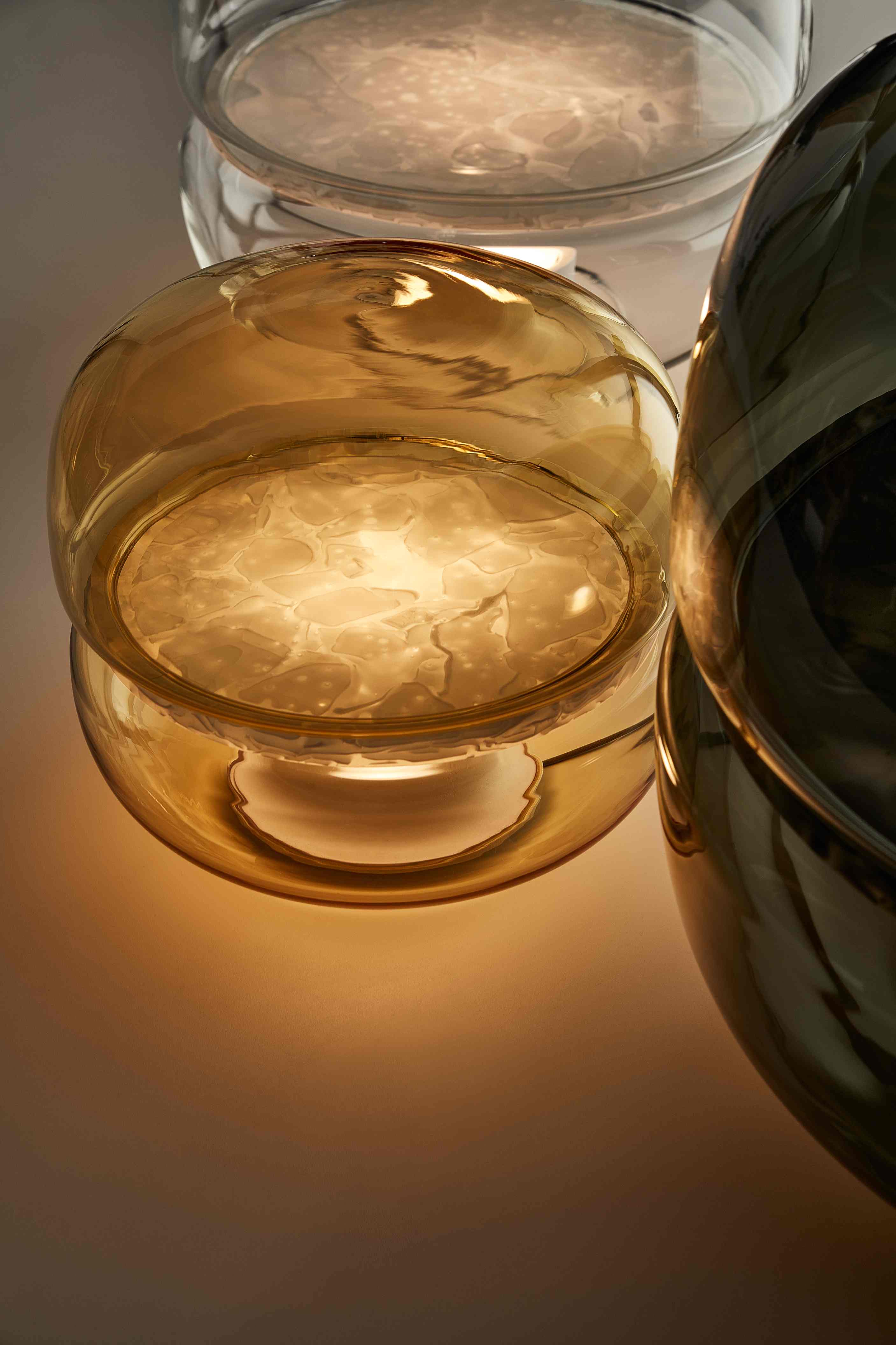 Lampa stołowa MACARON L dmuchane szkło z onyksem