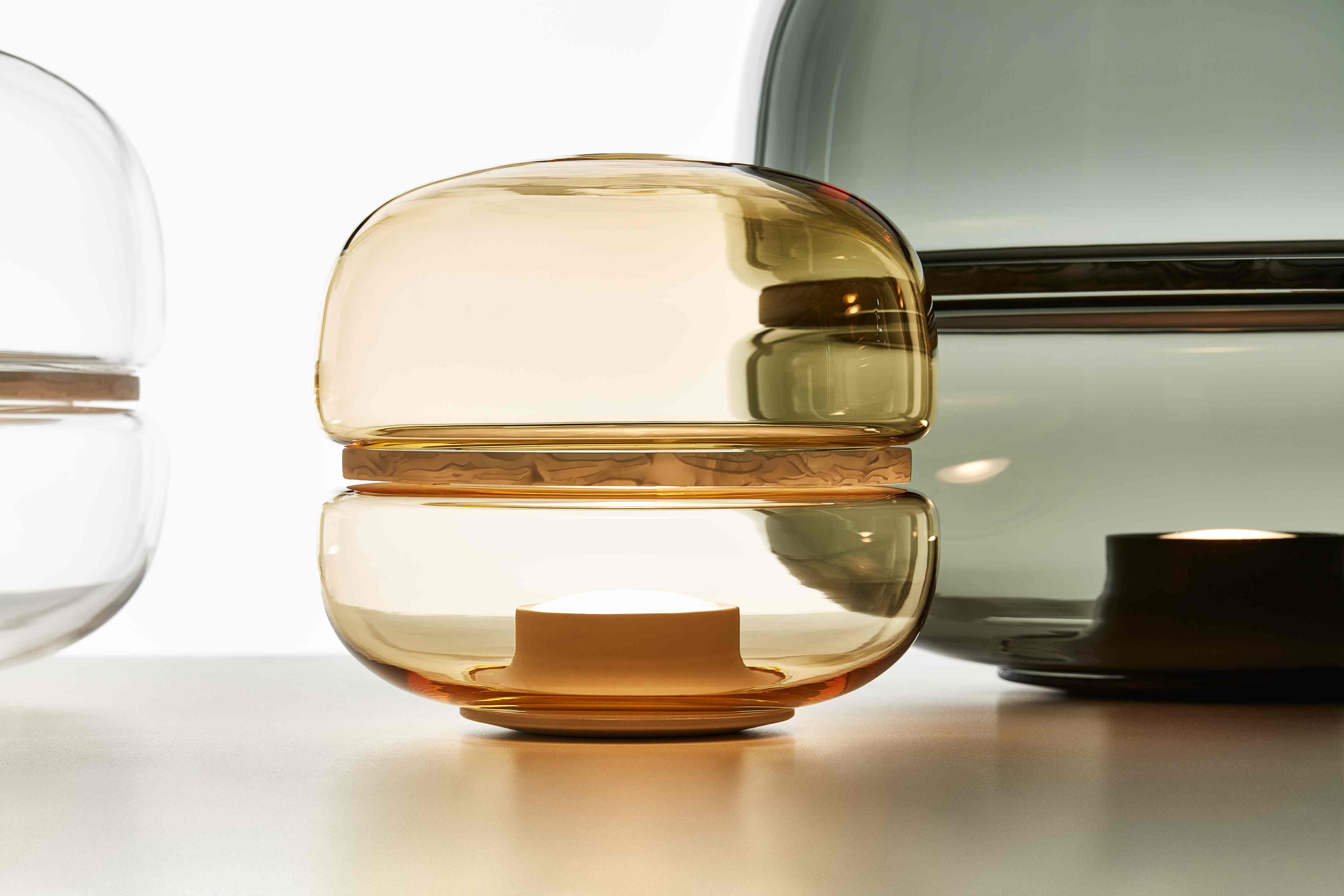 Lampa stołowa MACARON L dmuchane szkło z onyksem