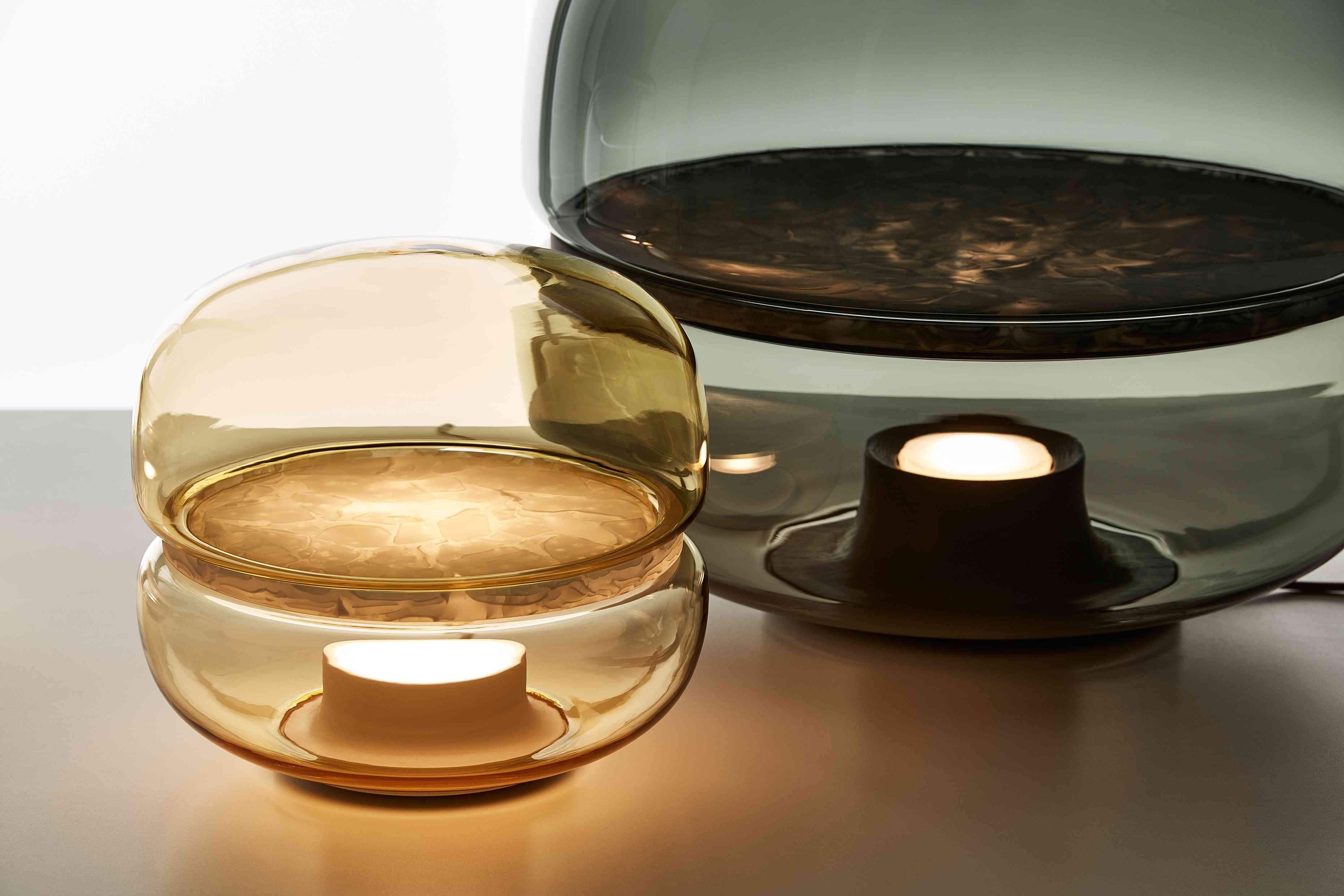 Lampa stołowa MACARON L dmuchane szkło z onyksem