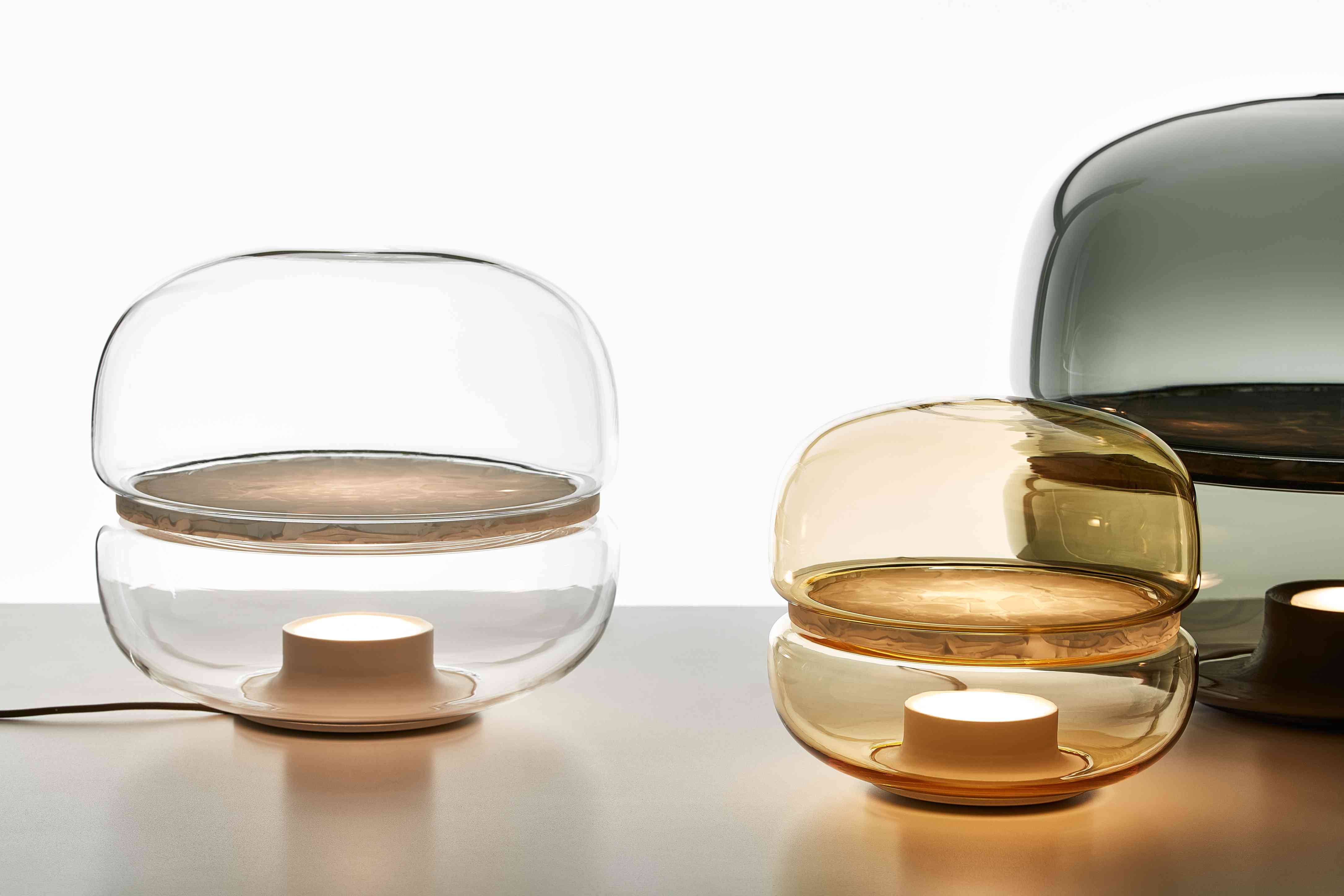 Lampa stołowa MACARON L dmuchane szkło z onyksem