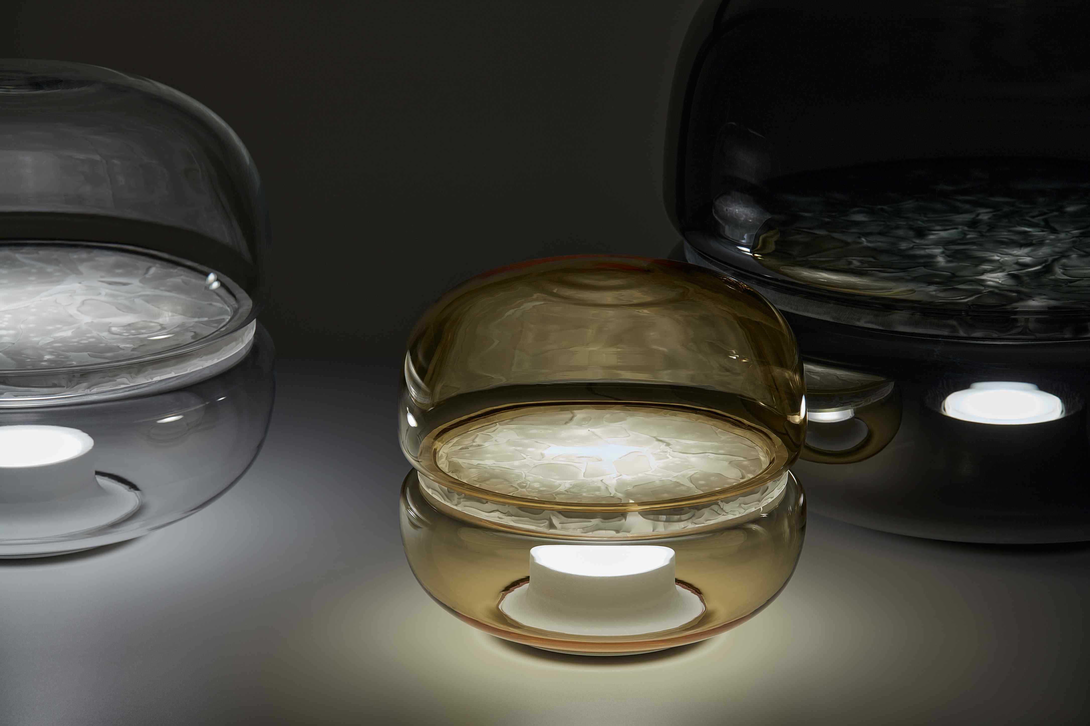 Lampa stołowa MACARON L dmuchane szkło z onyksem