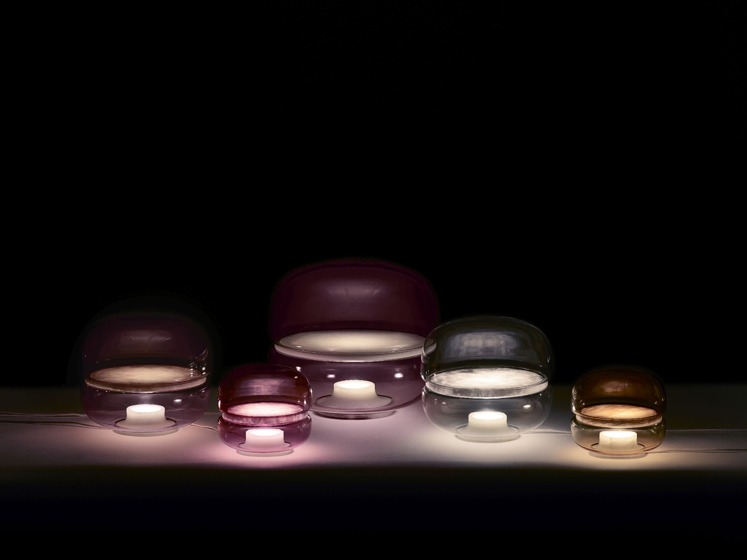 Lampa stołowa MACARON L dmuchane szkło z onyksem