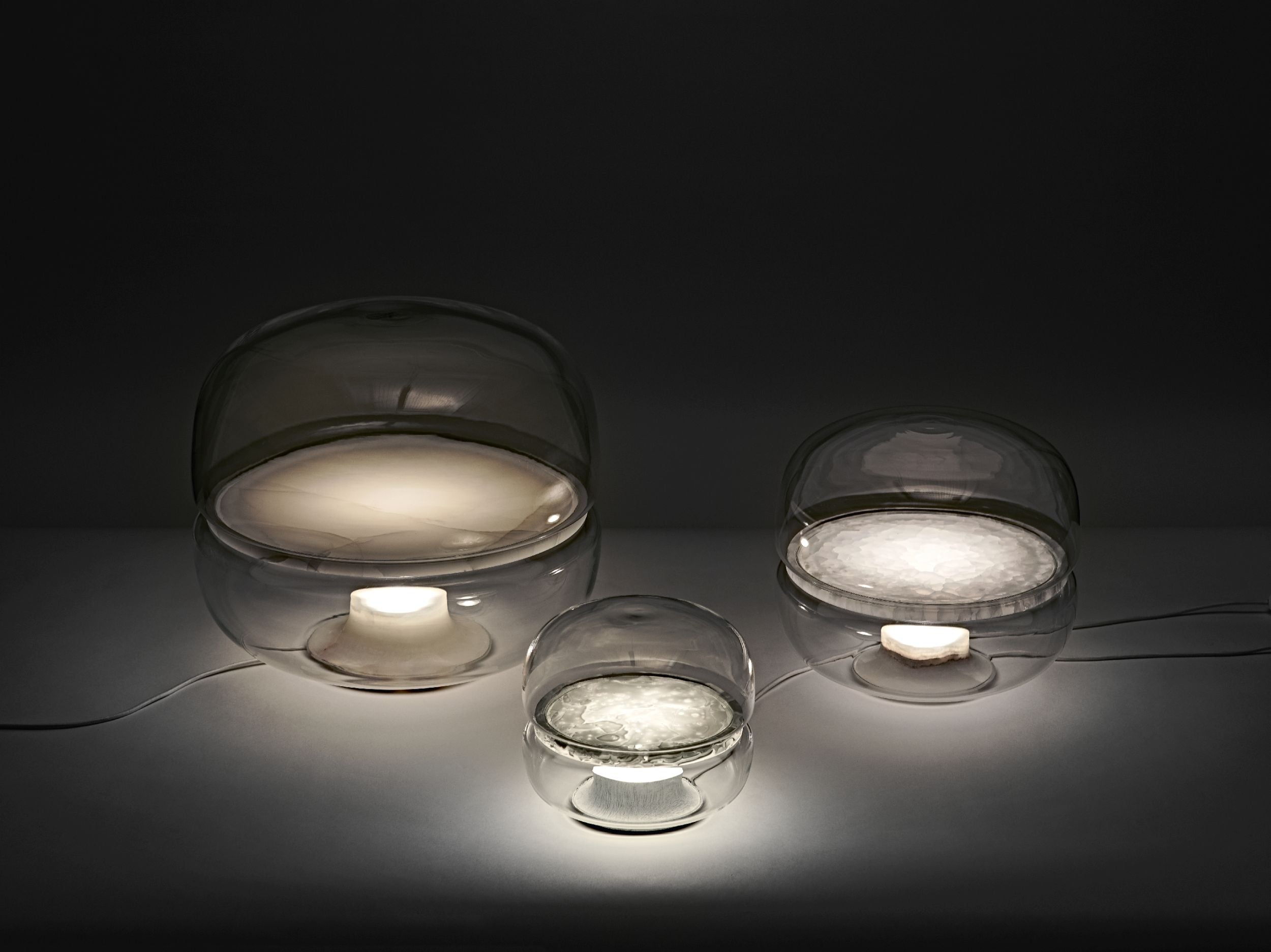 Lampa stołowa MACARON L dmuchane szkło z onyksem