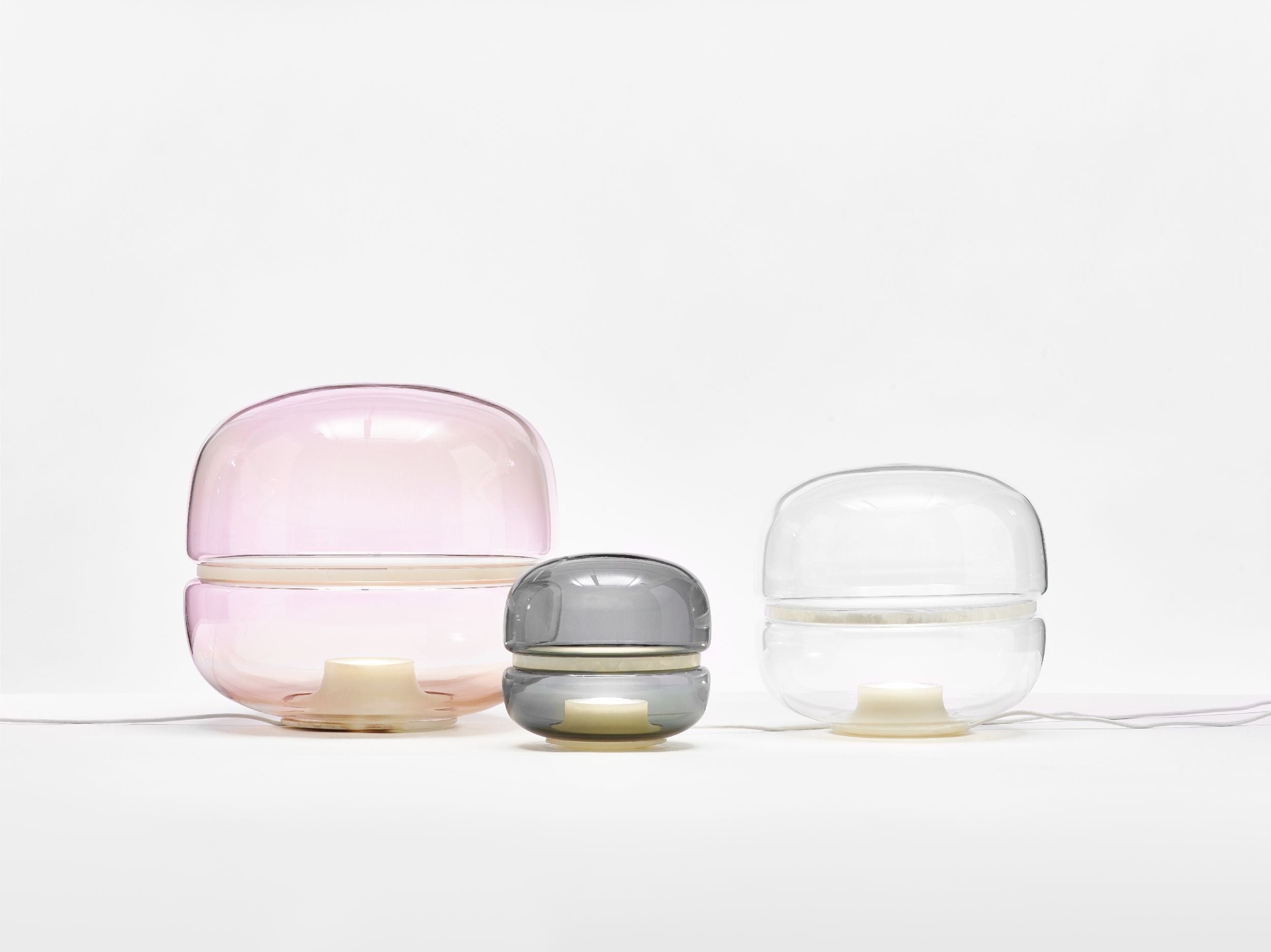 Lampa stołowa MACARON L dmuchane szkło z onyksem