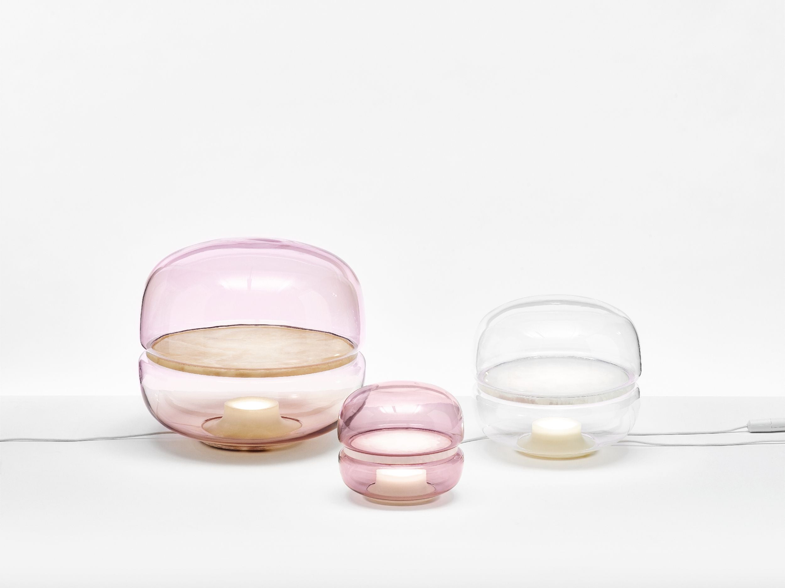 Lampa stołowa MACARON L dmuchane szkło z onyksem