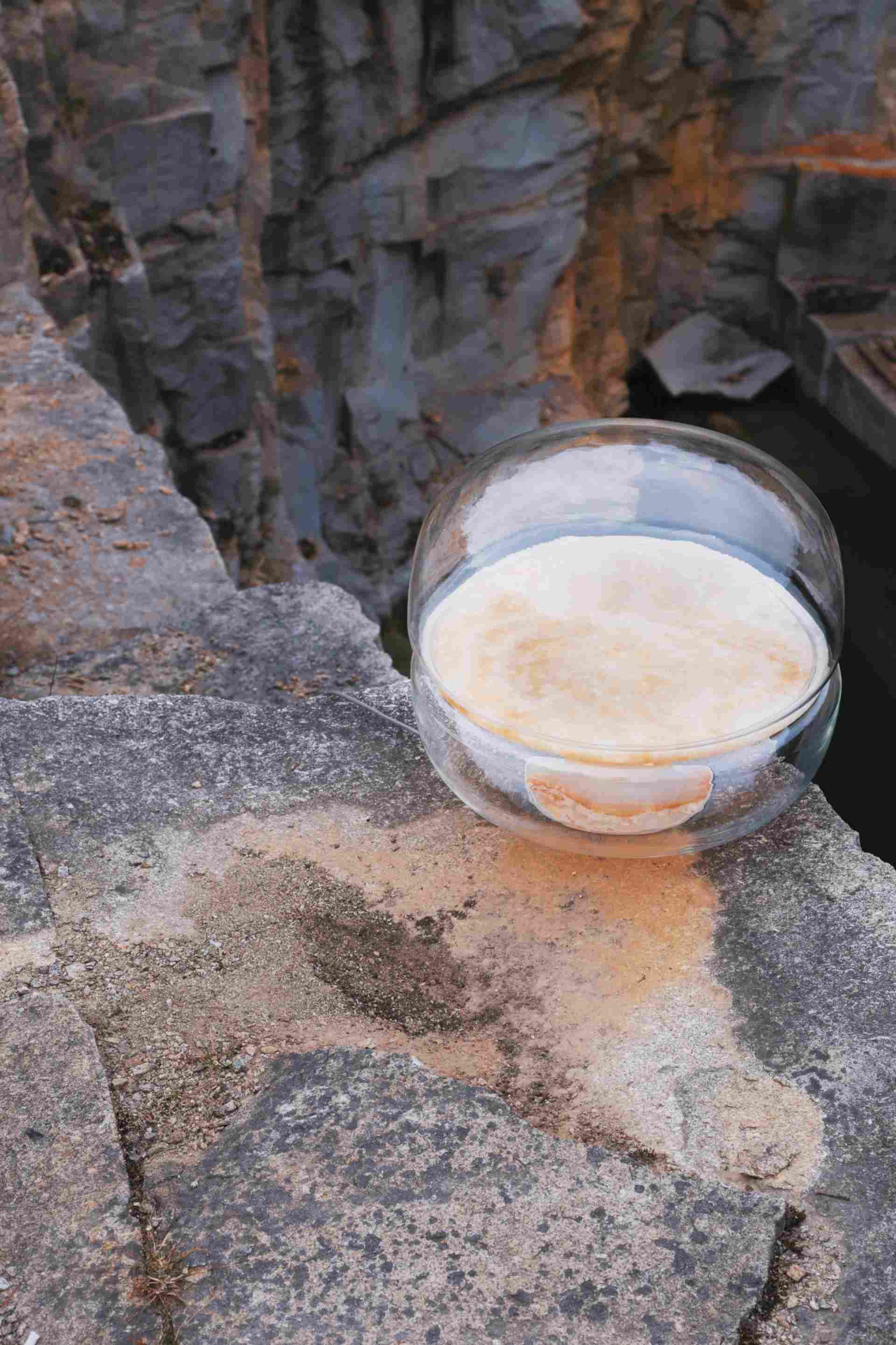 Lampa stołowa MACARON L dmuchane szkło z onyksem