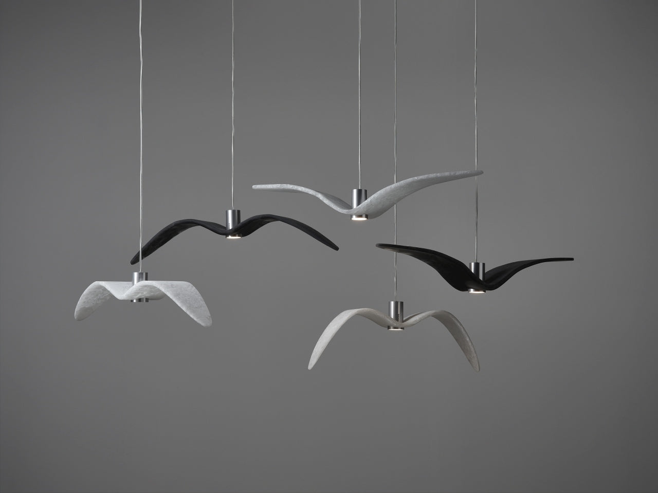 Lampa wisząca NIGHT BIRDS szkło
