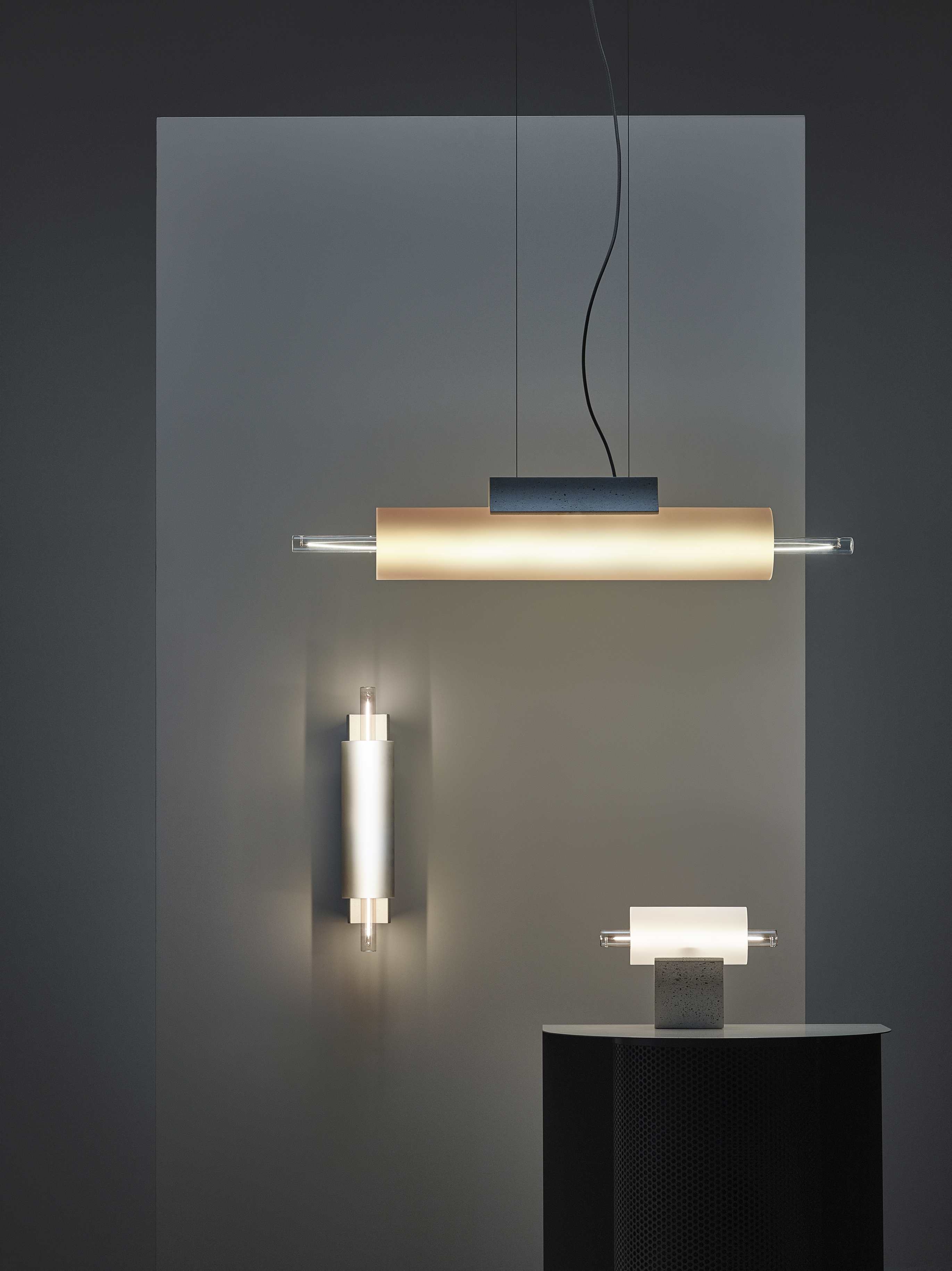Overlay table lamp concrete