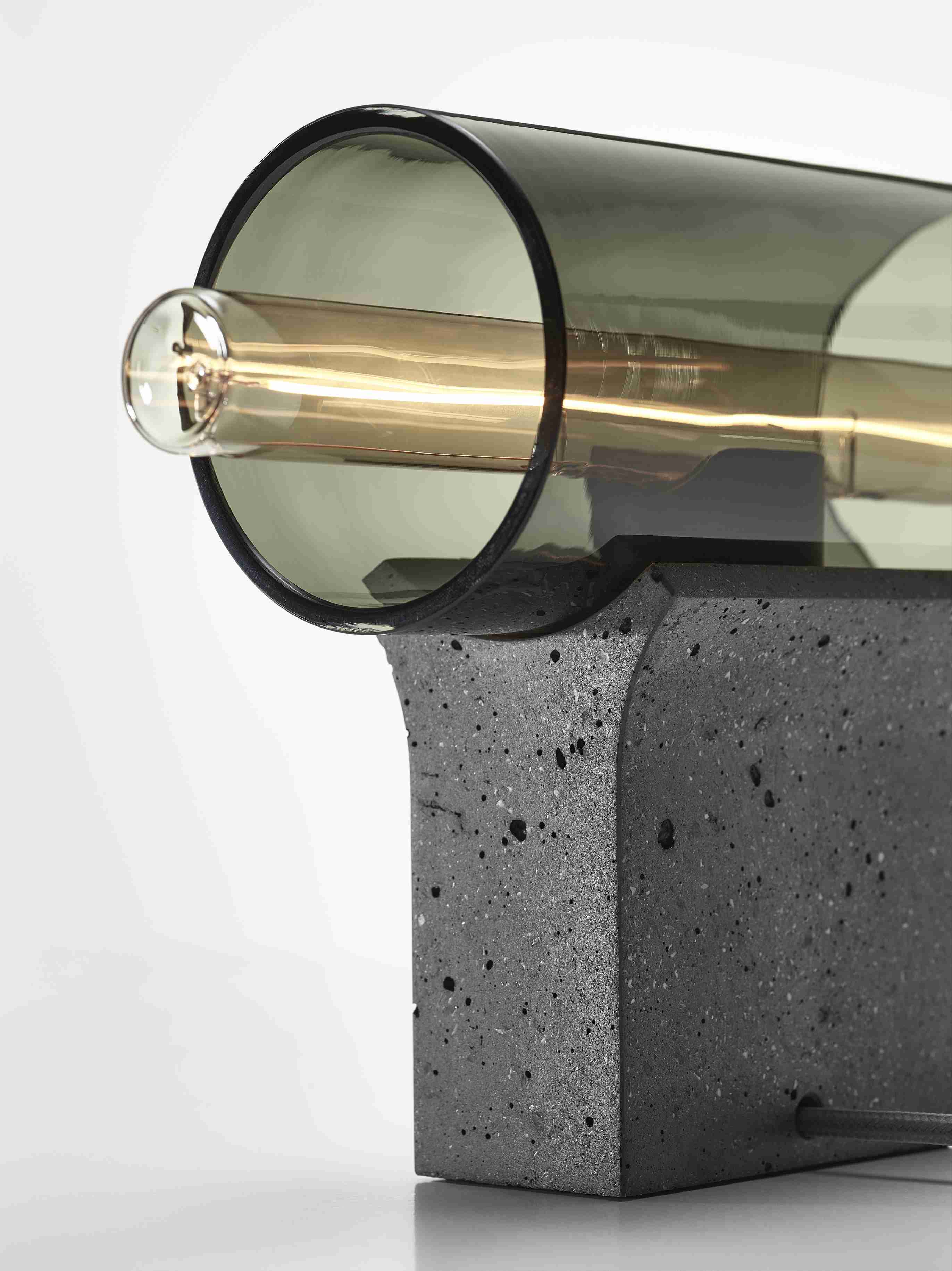 Overlay table lamp concrete