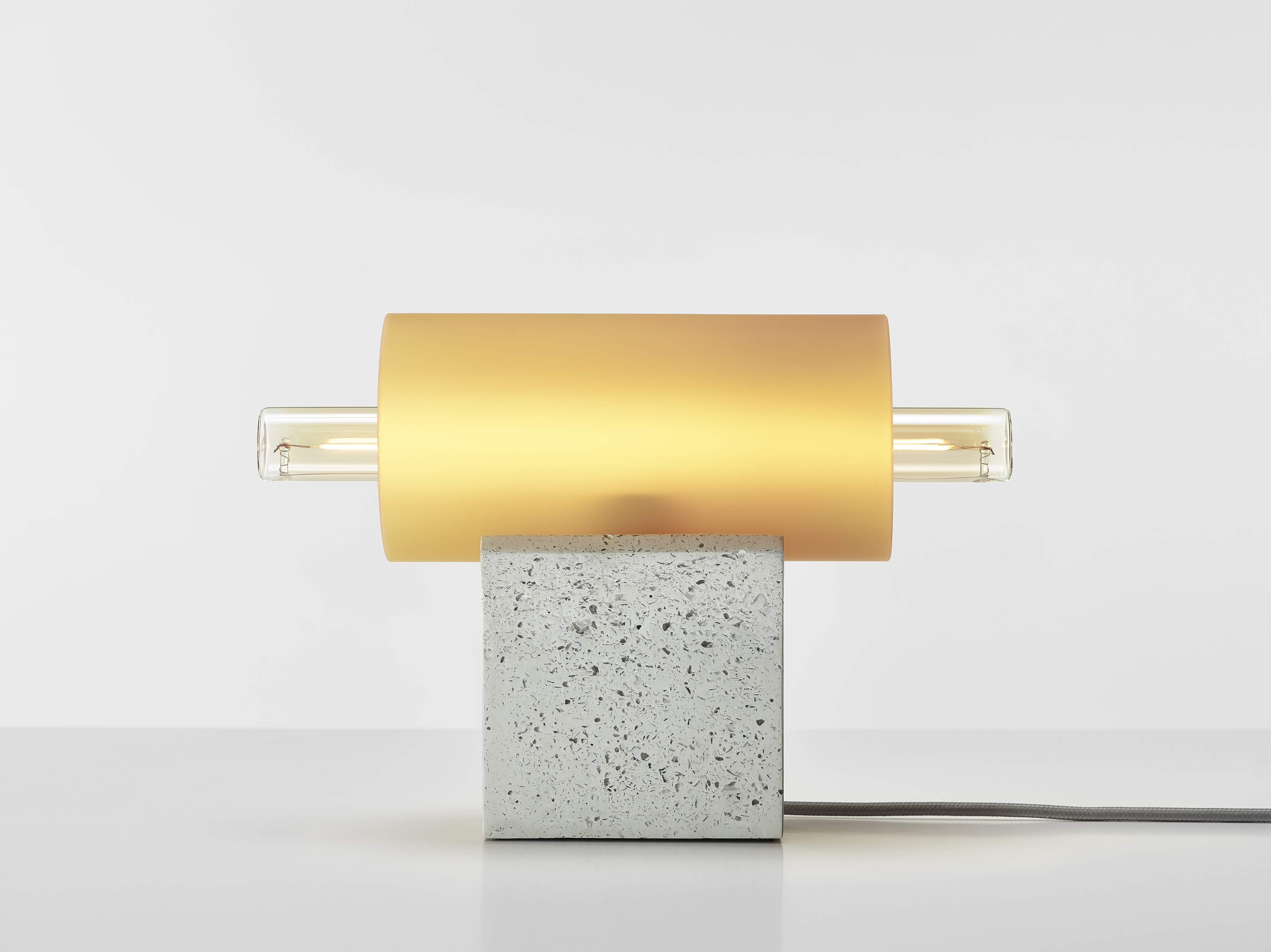 Overlay table lamp concrete