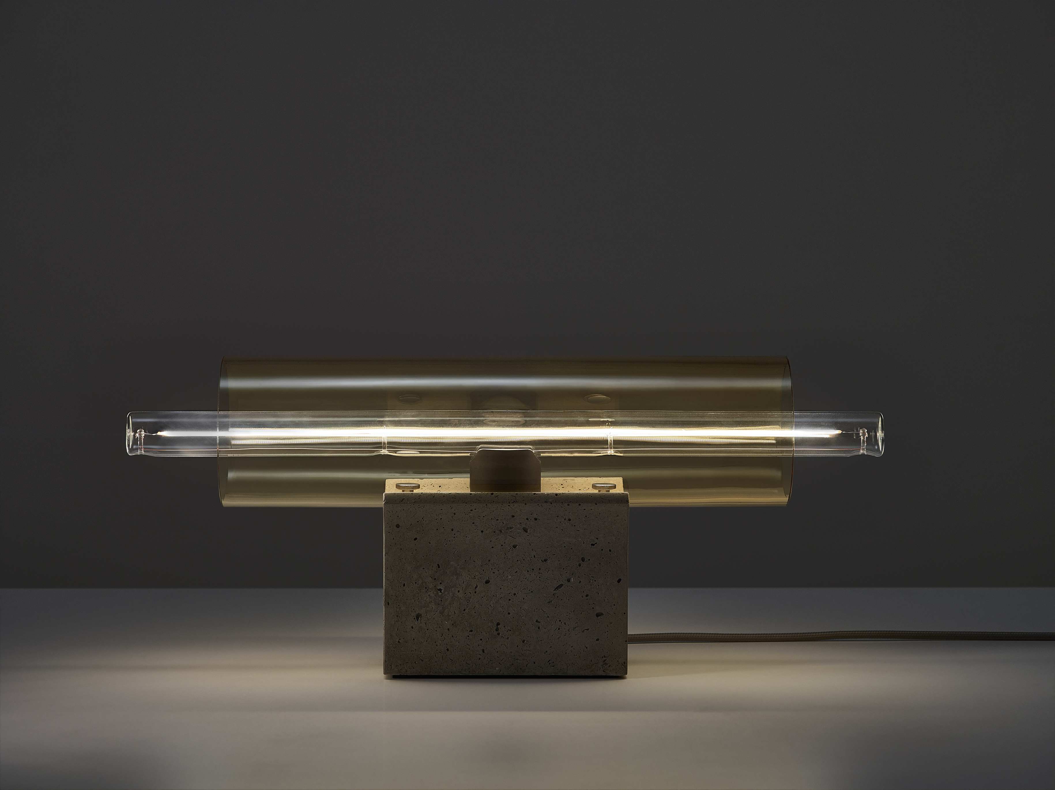 Overlay table lamp concrete