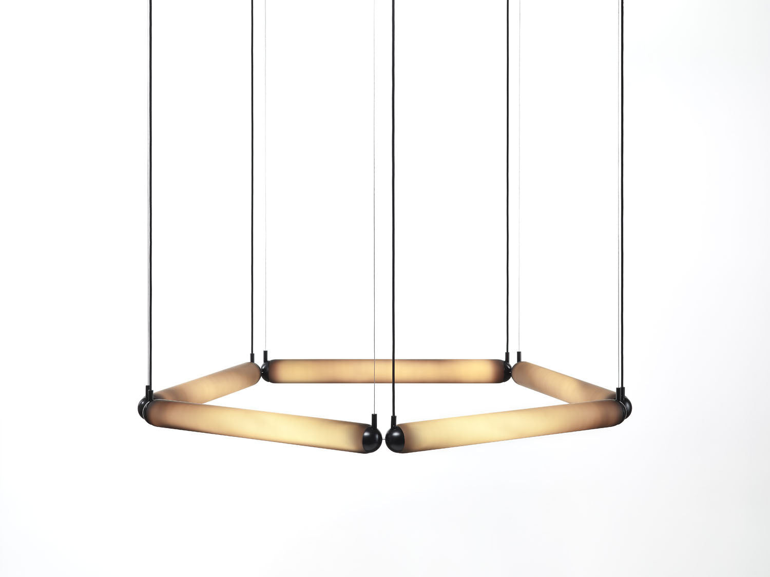Lampa wisząca PURO CONTOUR - PENTAGON szkło matowe
