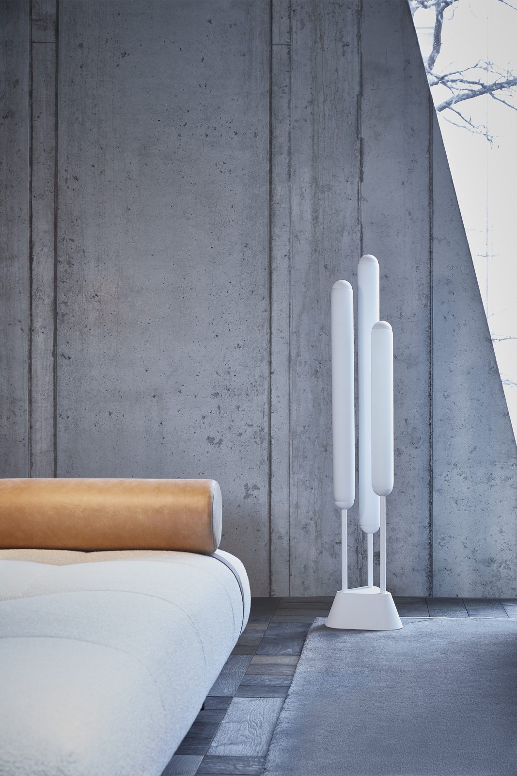 Lampa podłogowa PURO szkło matowe