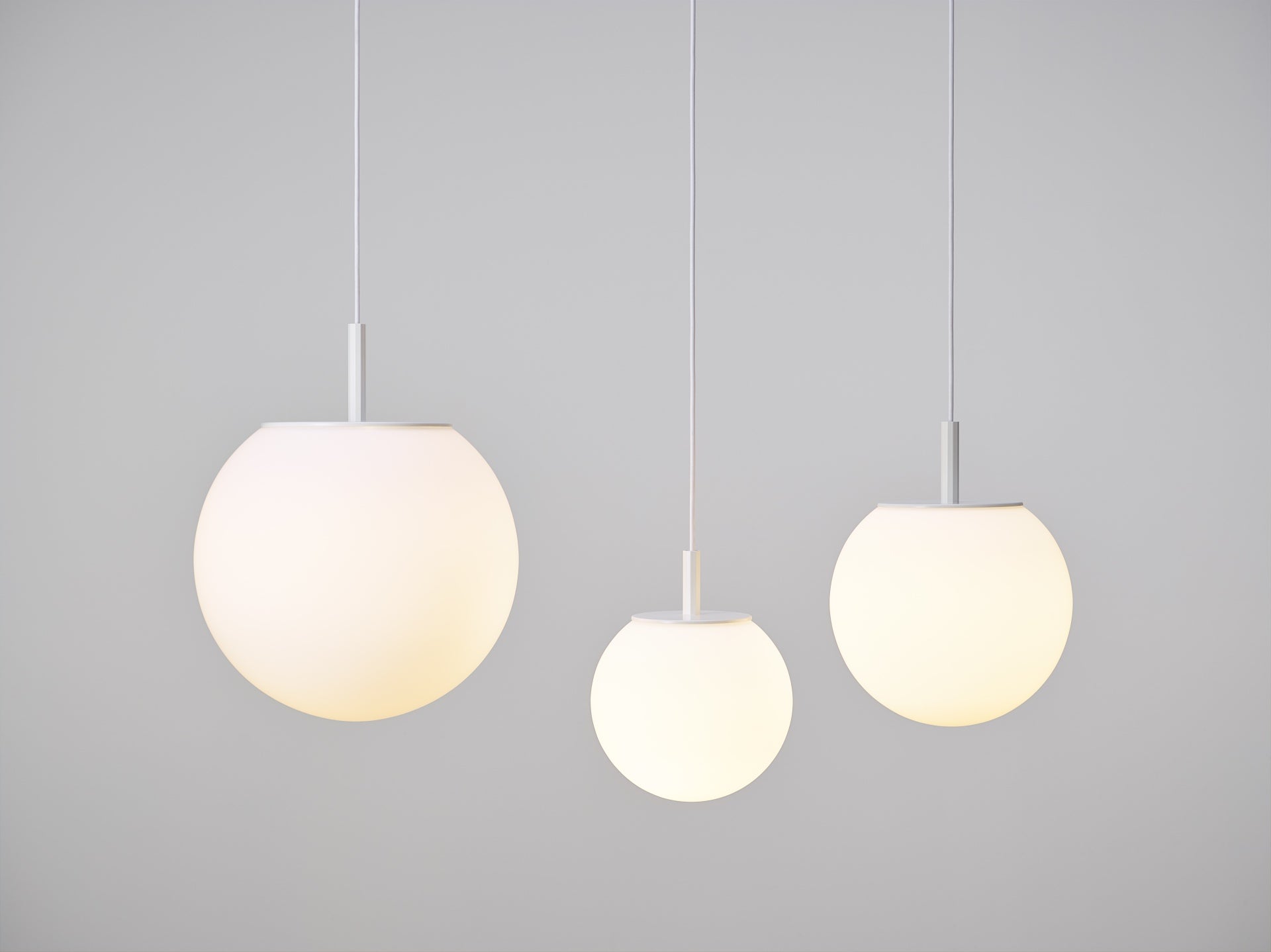 Hanging lamp sphere matte glass