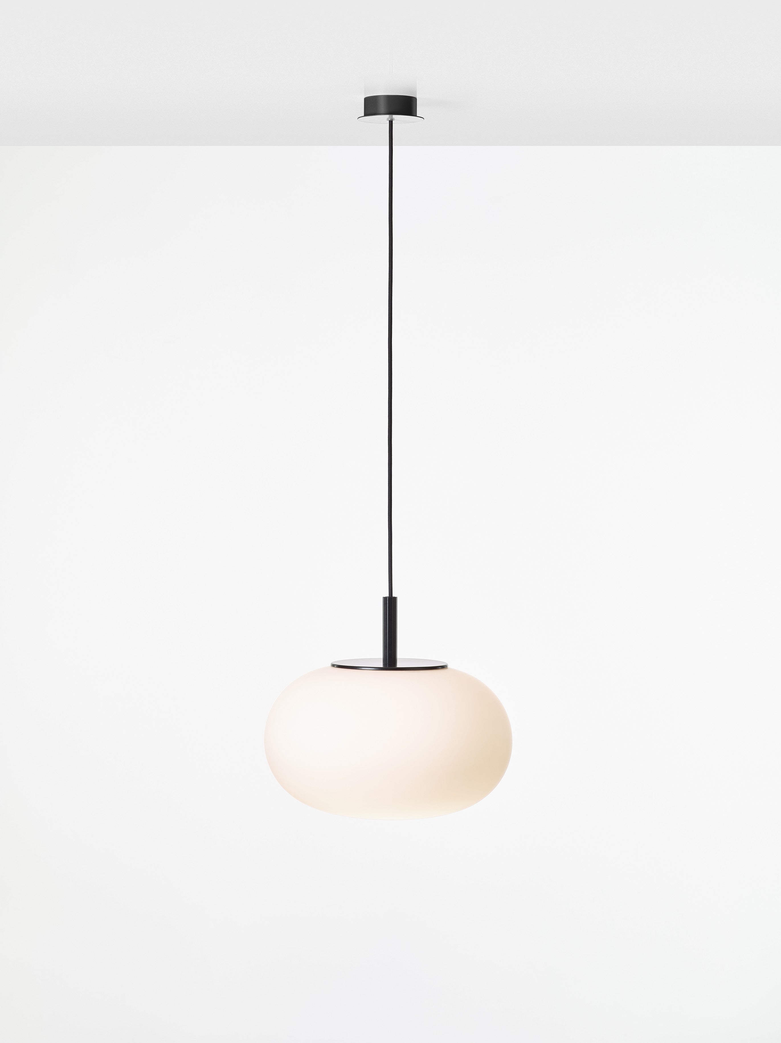 Lampa wisząca SFERA OVAL szkło matowe