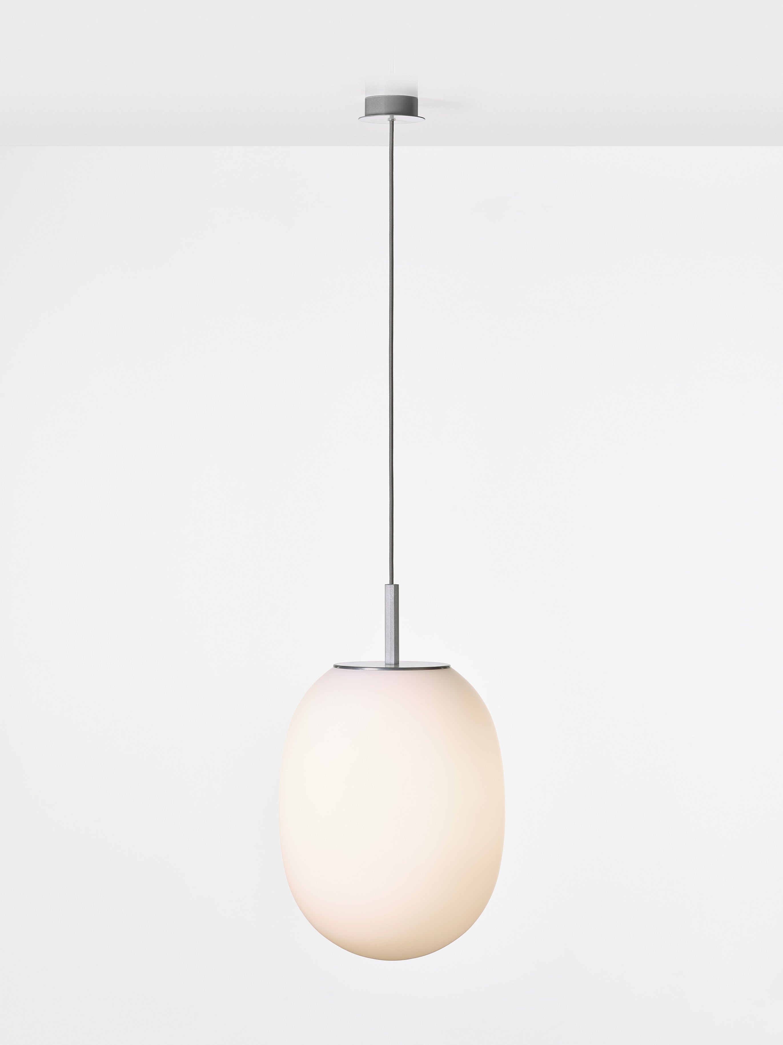 Lampa wisząca SFERA OVAL szkło matowe
