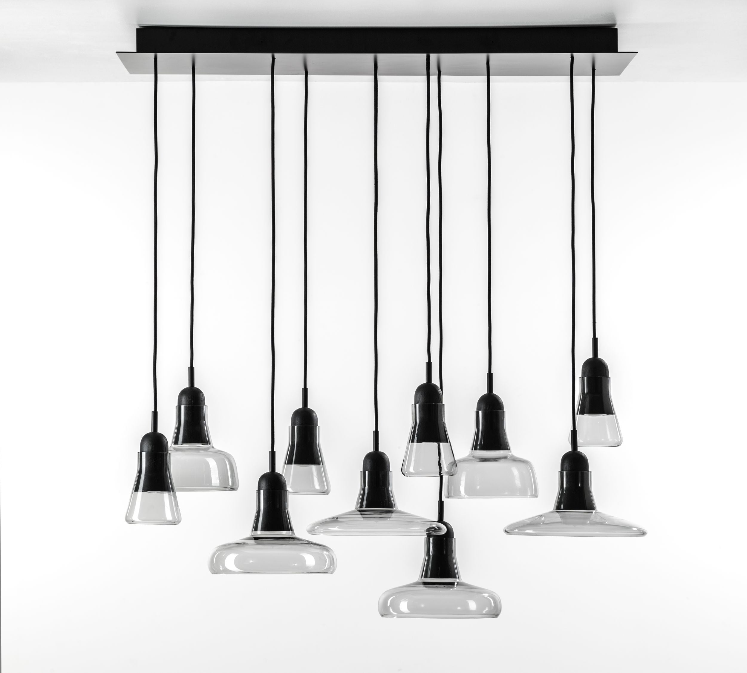 Lampa wisząca SHADOWS - SET RECTANGULAR LARGE szkło błyszczące