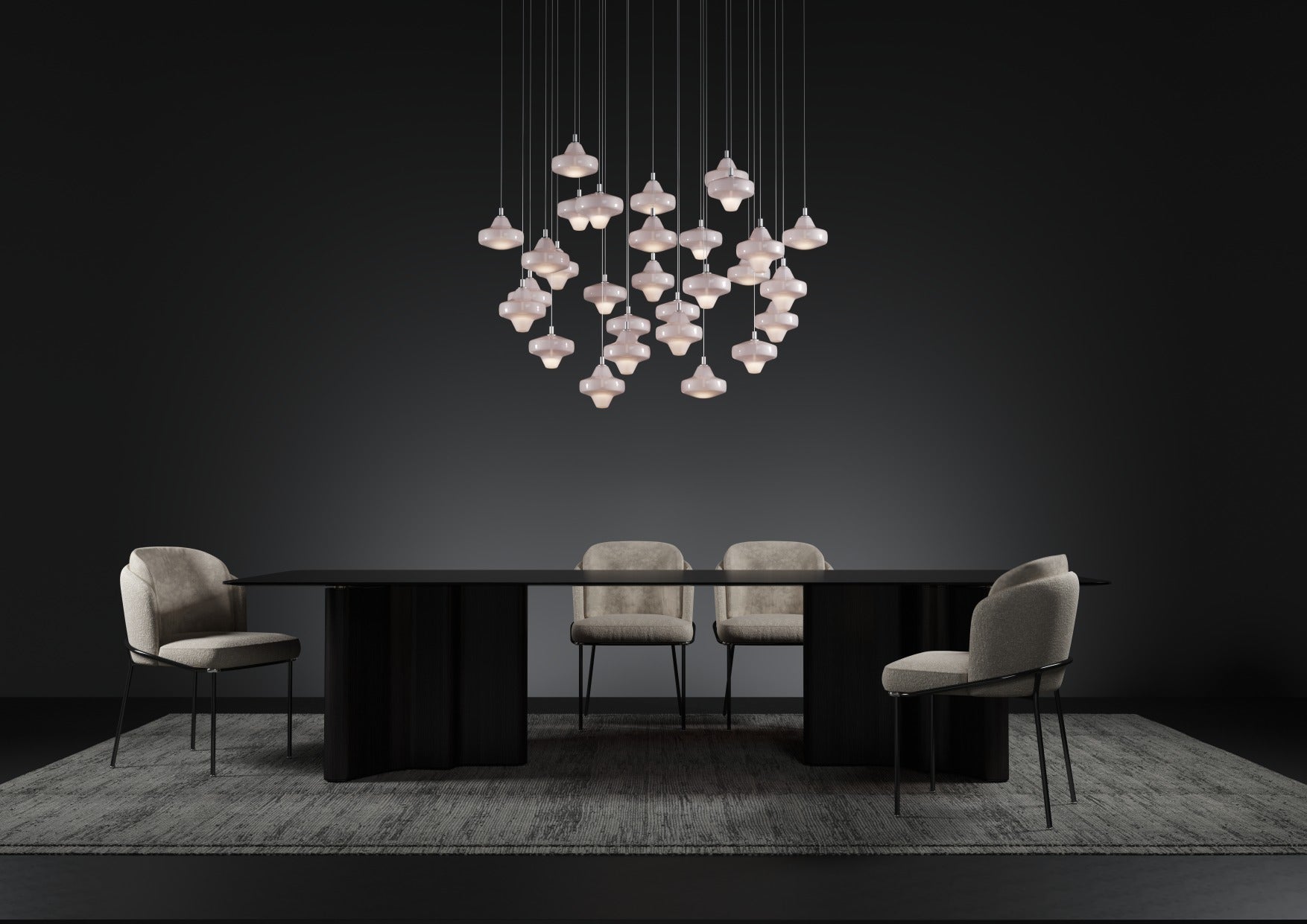 Lampa wisząca STARCLOUD dmuchane szkło